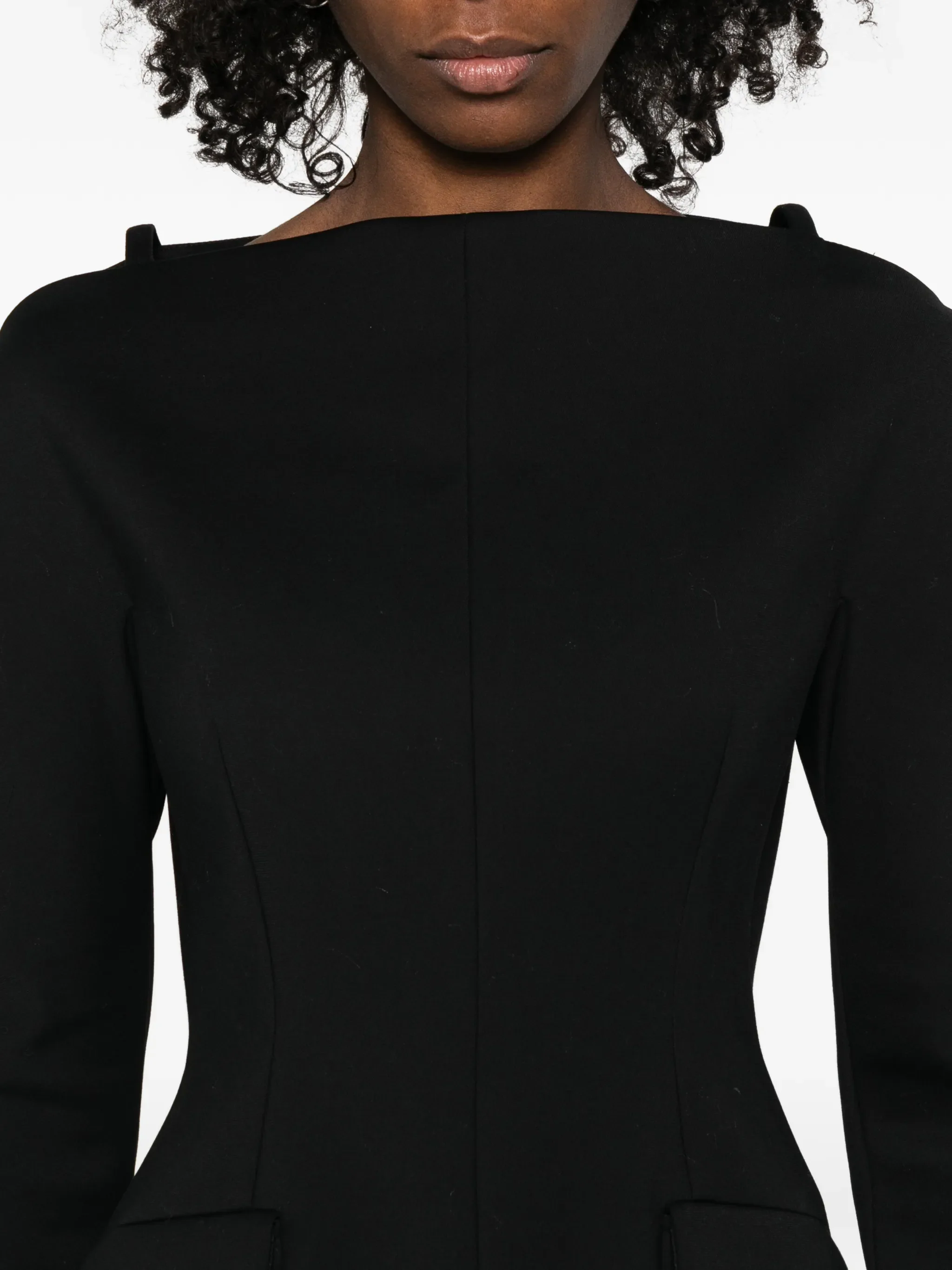 Dakar boat-neck mini dress