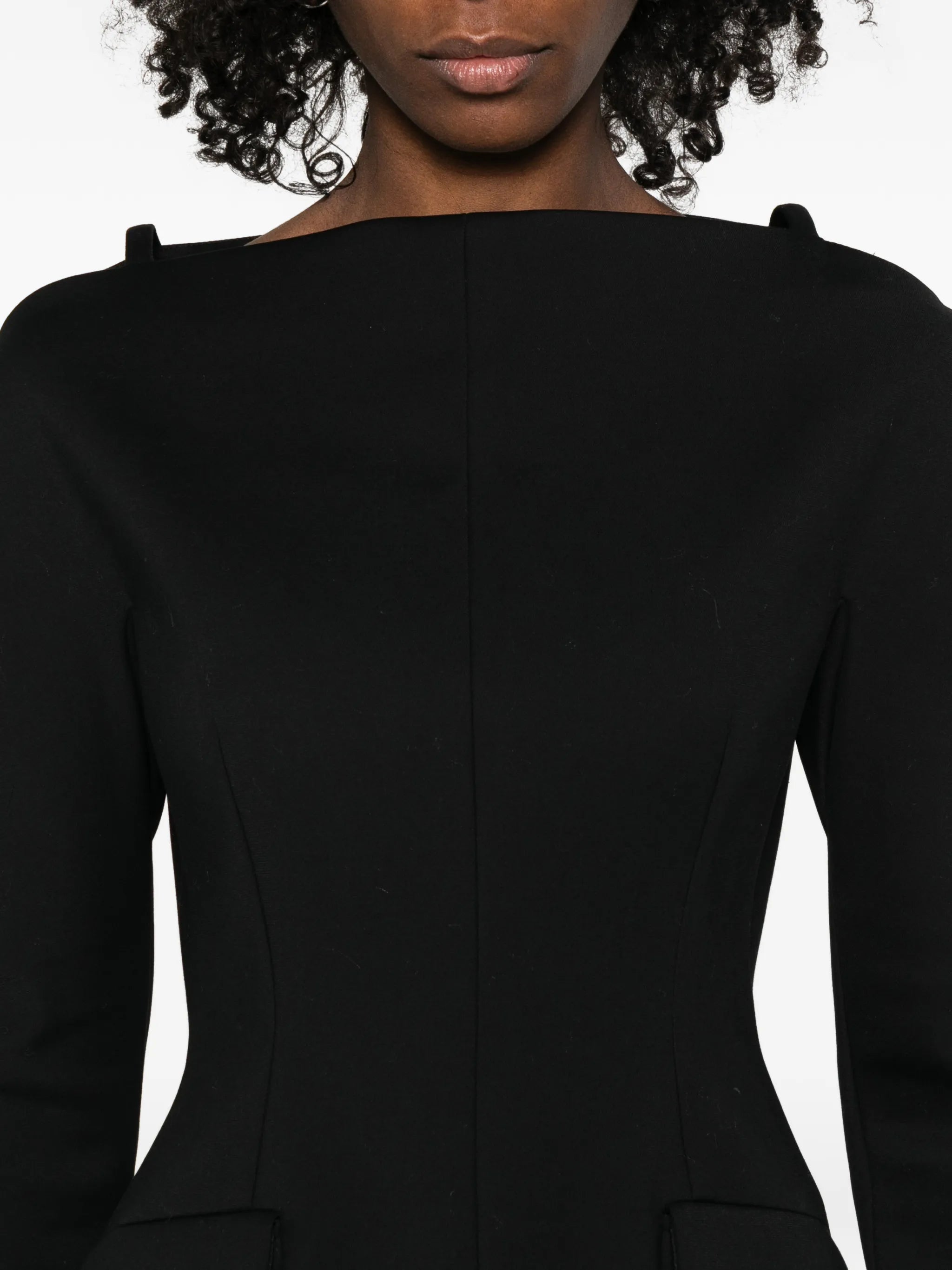Spxangus shoulder pad mini dress