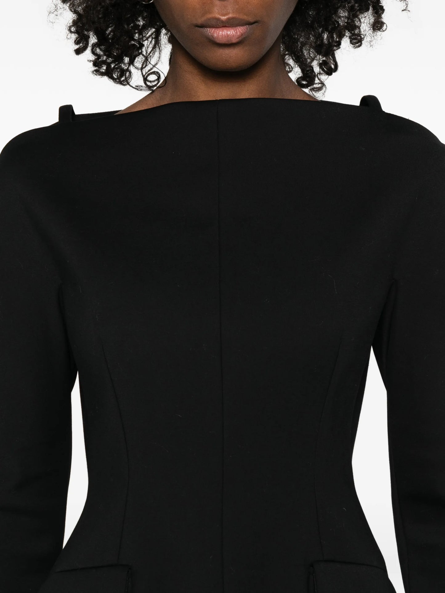 Spxangus shoulder pad mini dress