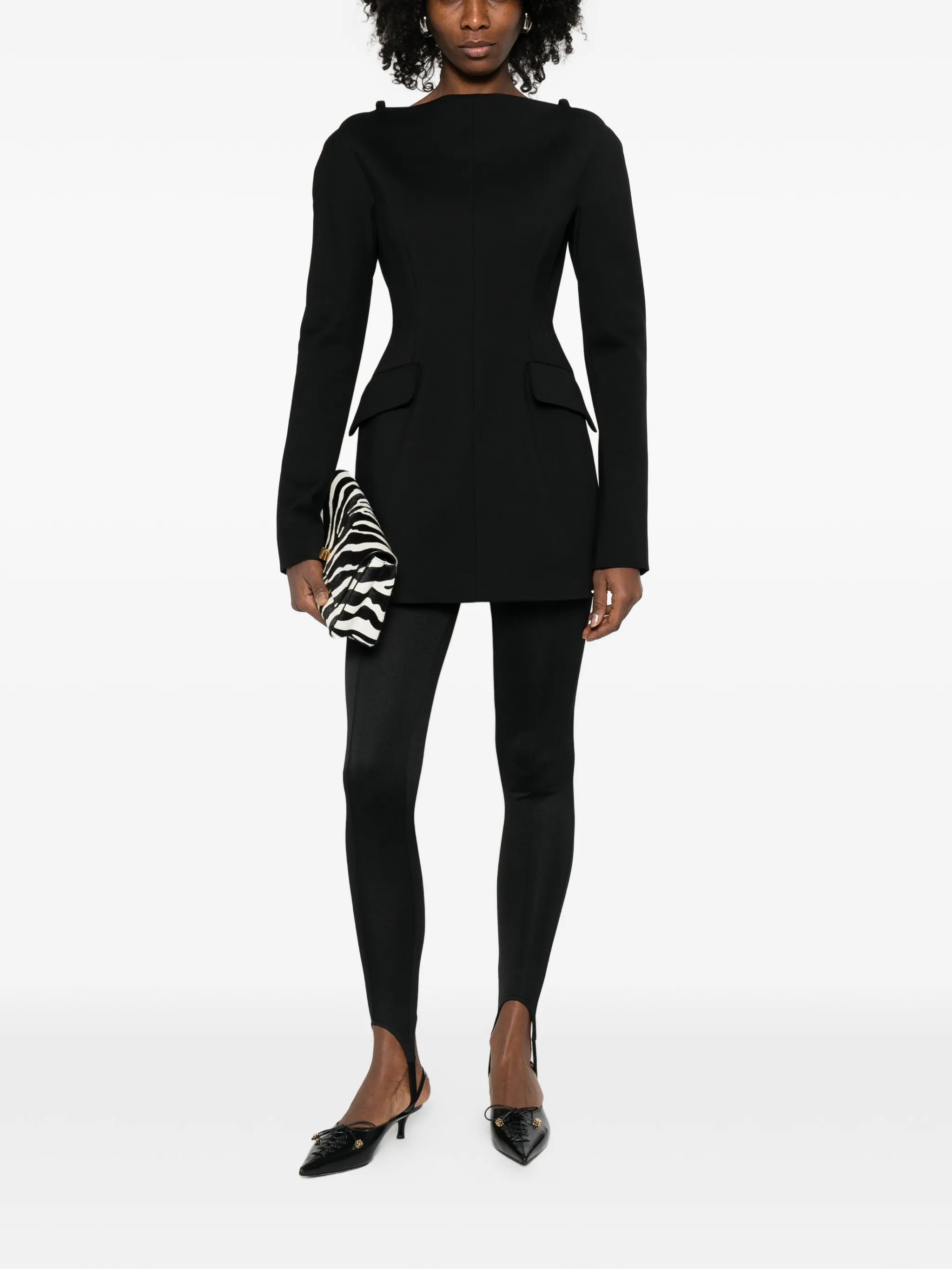 Spxangus shoulder pad mini dress