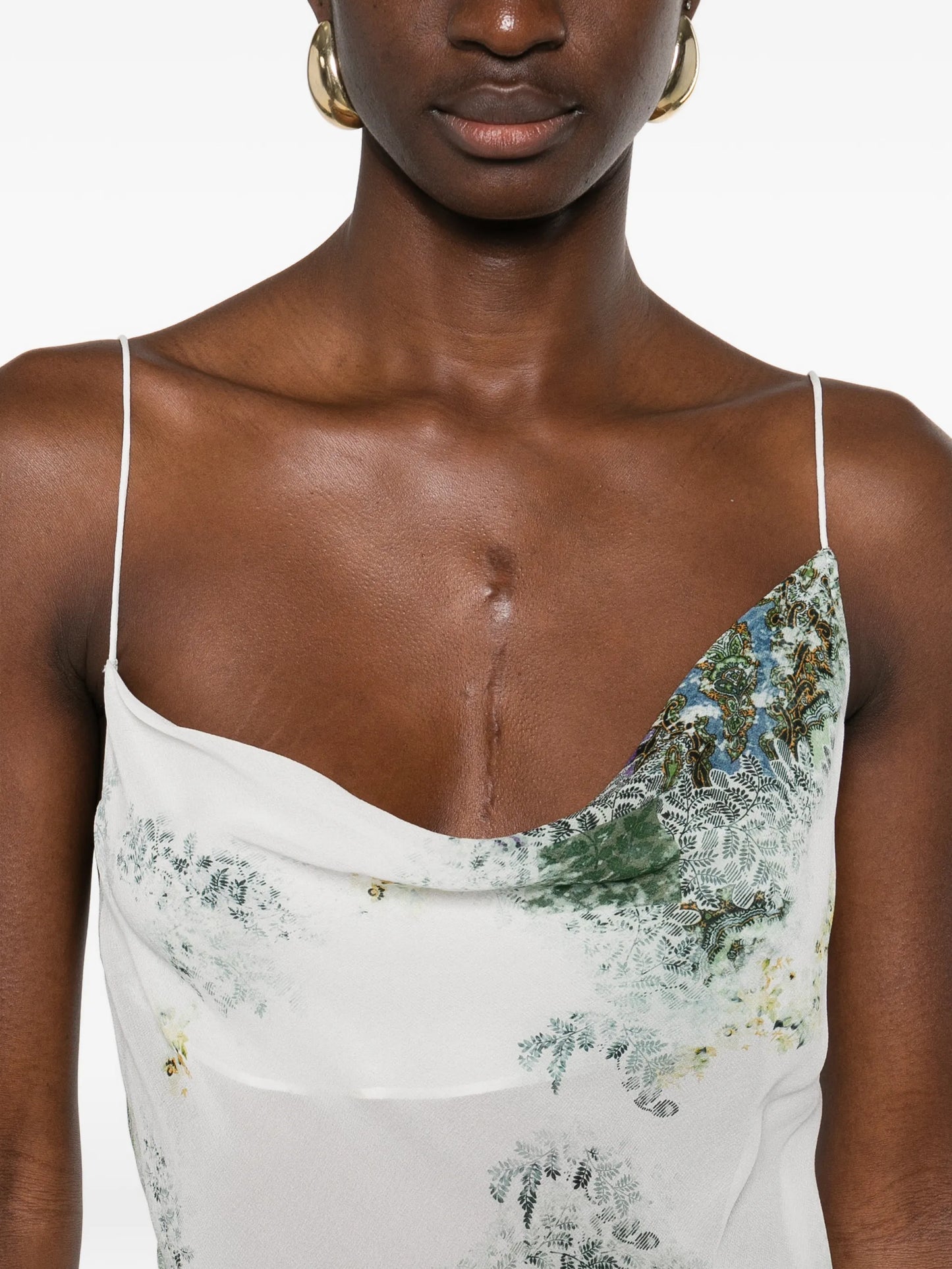 Absence cowl-neck slip maxi dress