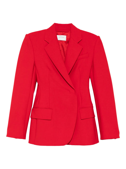 buttoned double-breasted blazer