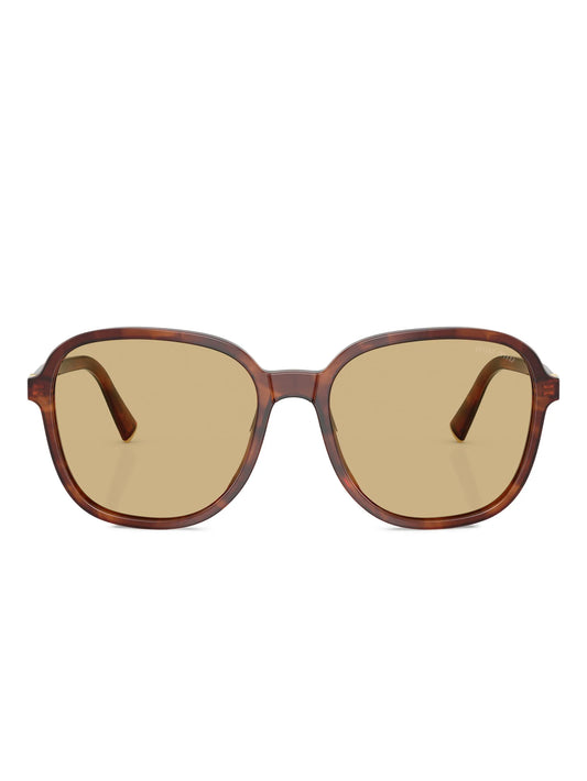 logo geometric sunglasses