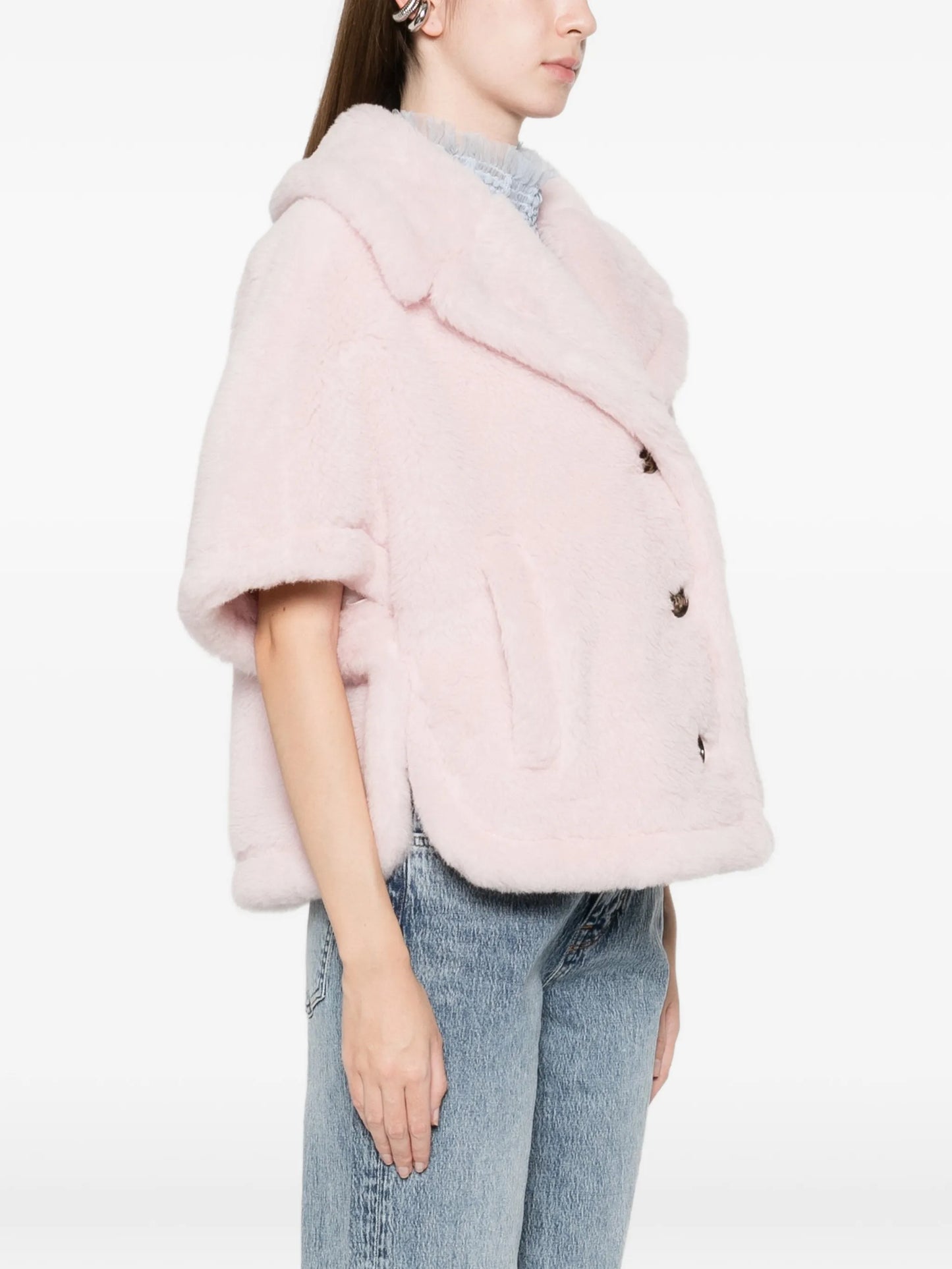 Teddy kimono-sleeve cape