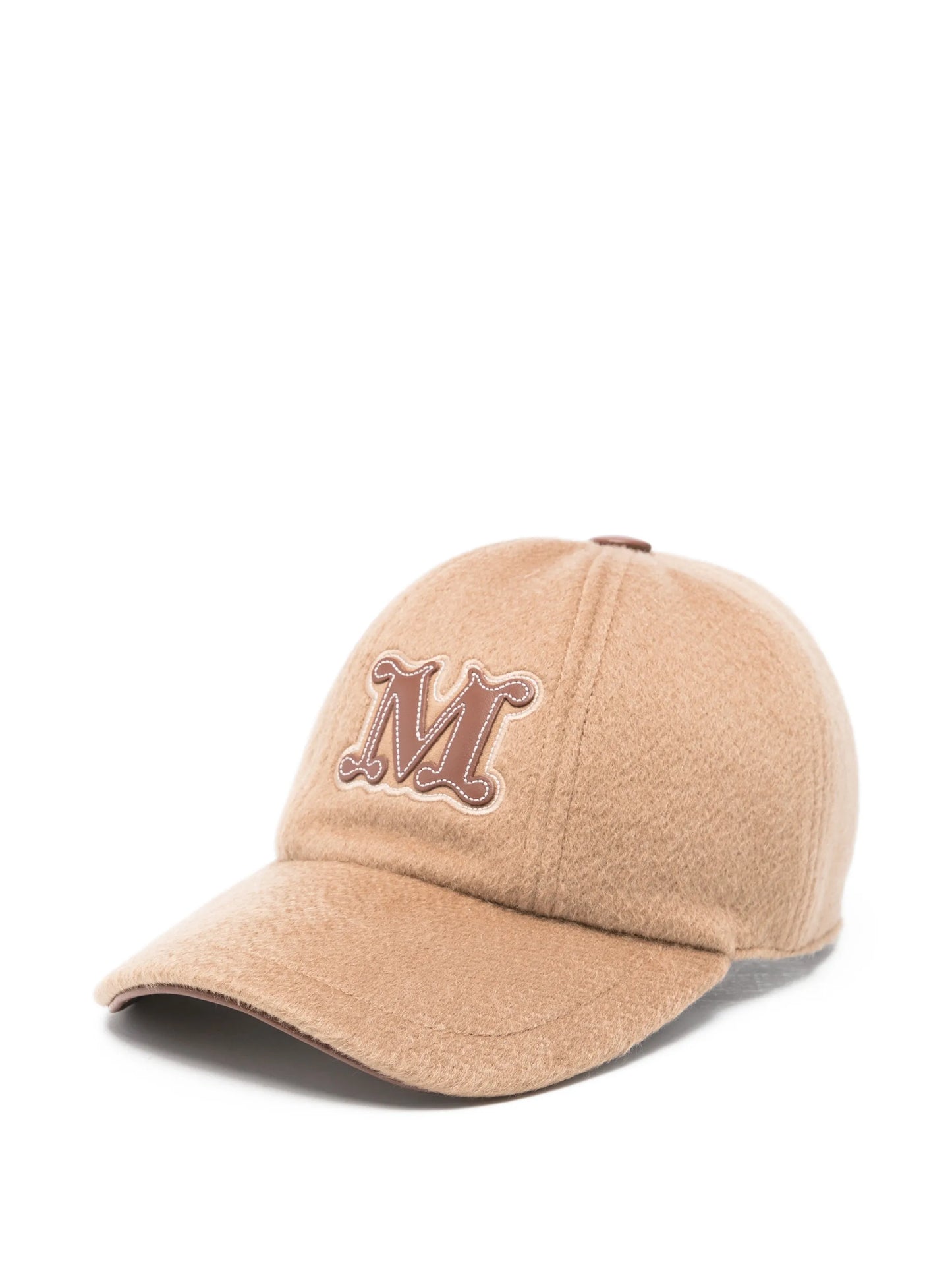 felted initial cashmere cap