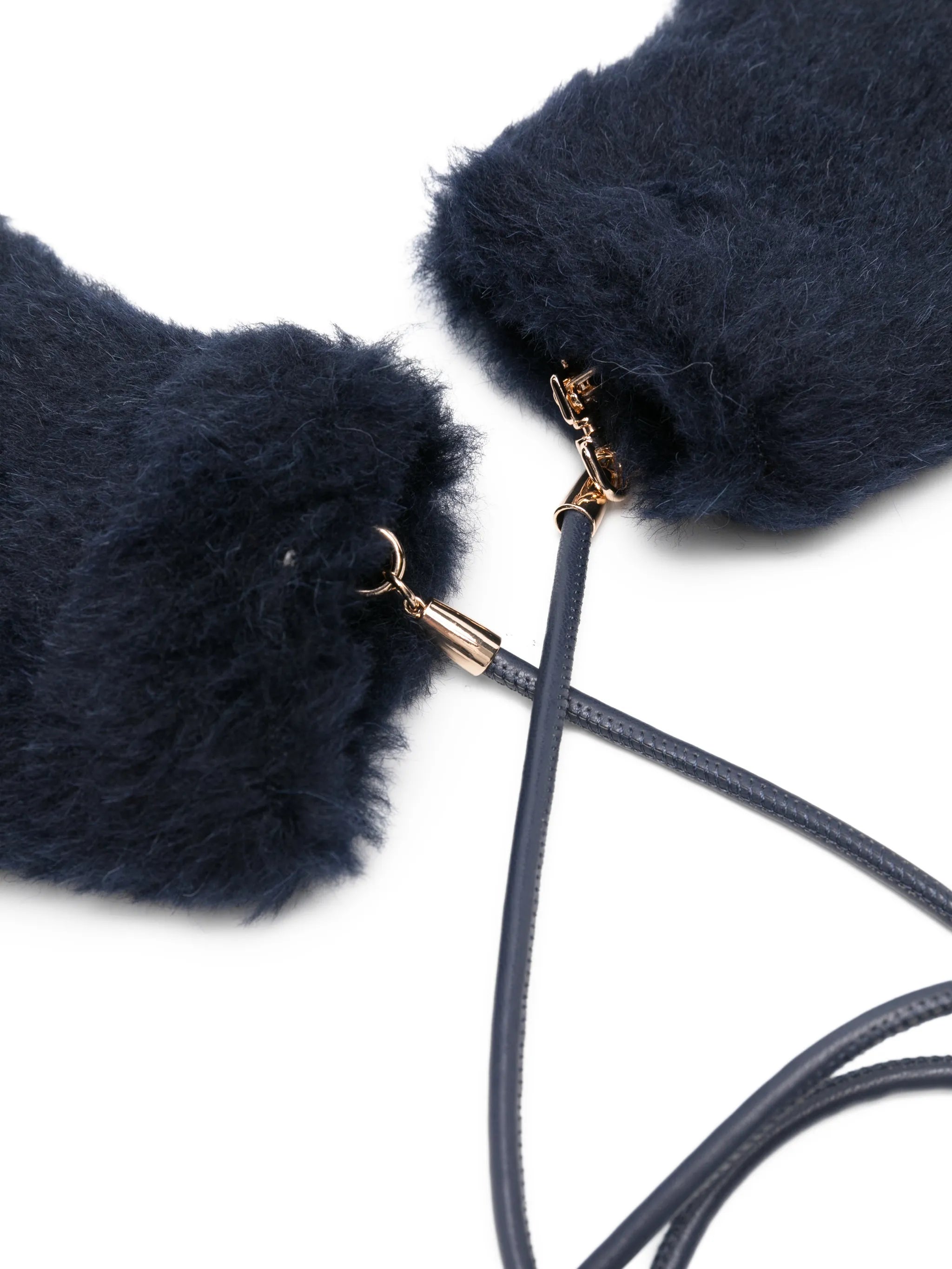 teddy-textured gloves