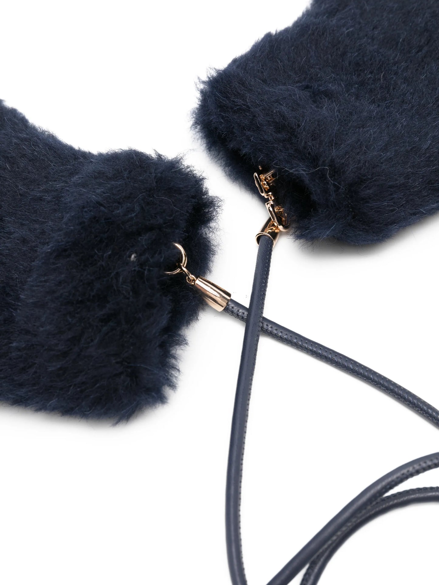 teddy-textured gloves