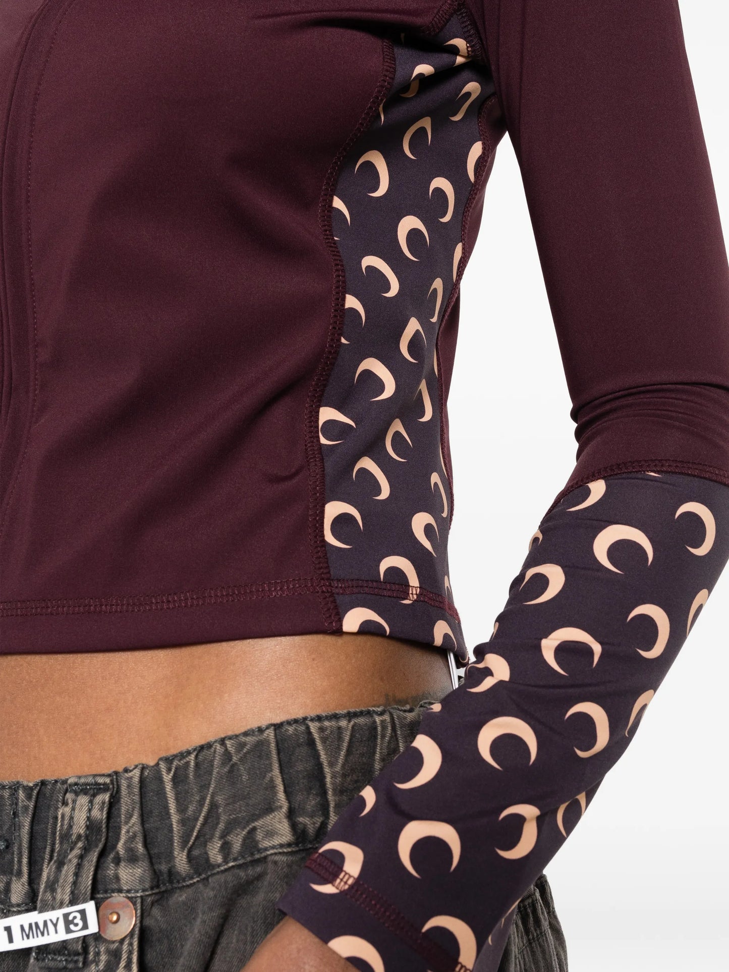moon-print panelled top