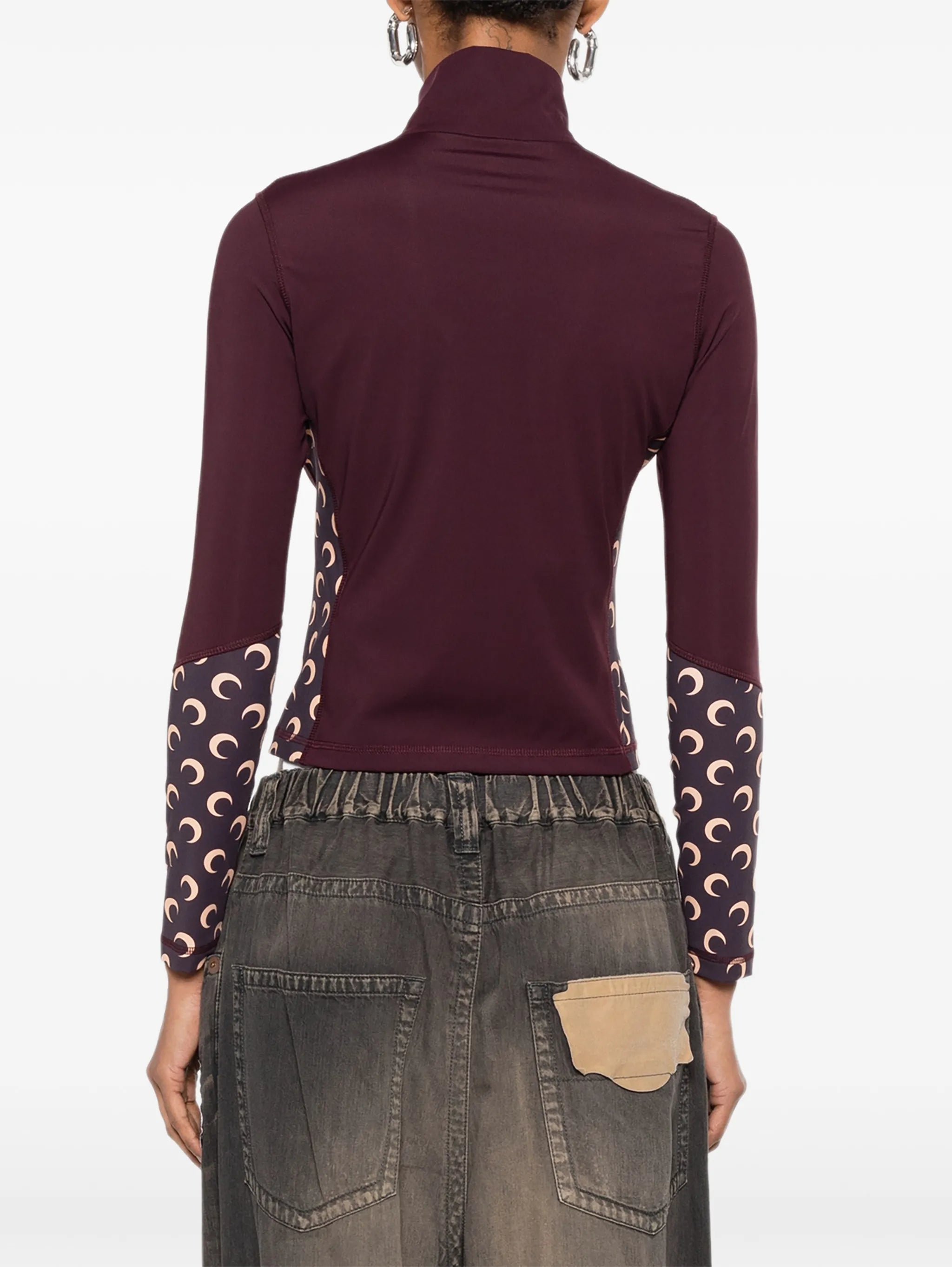 moon-print panelled top