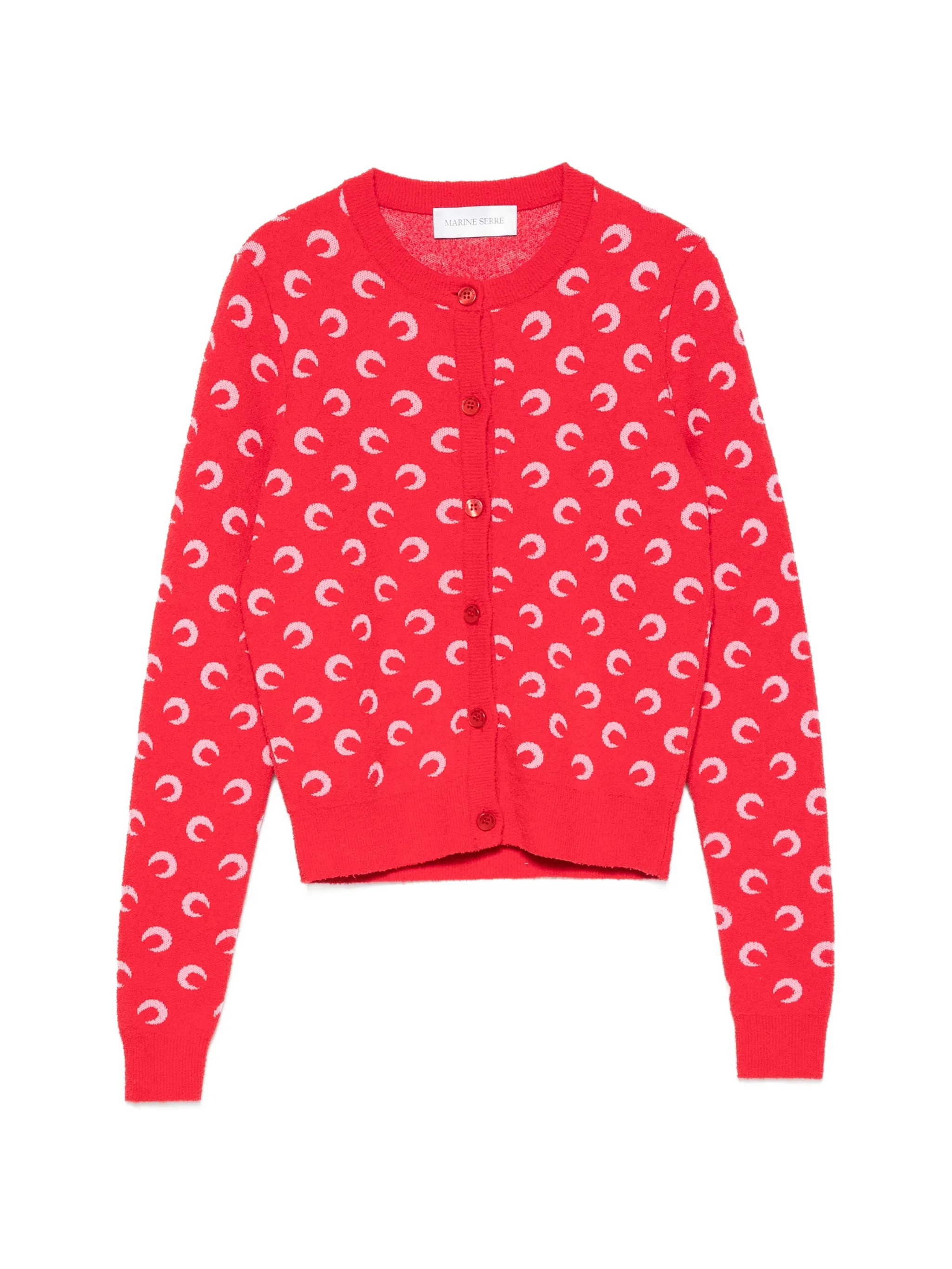 Moon jacquard bouclette LS cardigan organic cotton