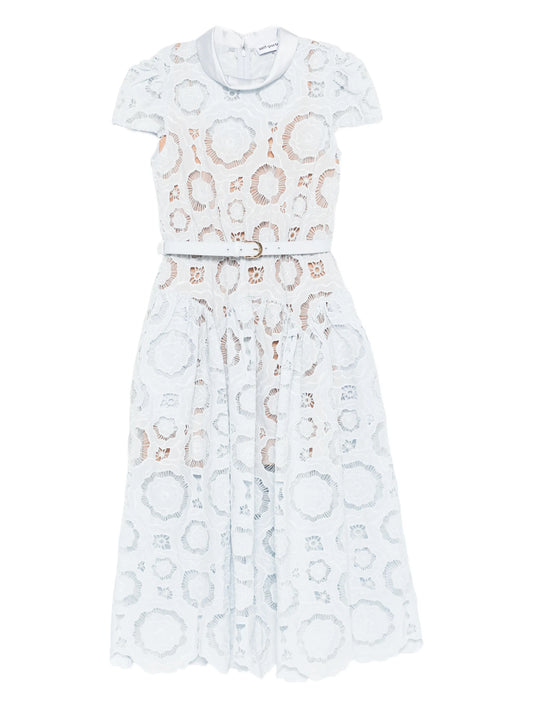 floral-lace midi dress