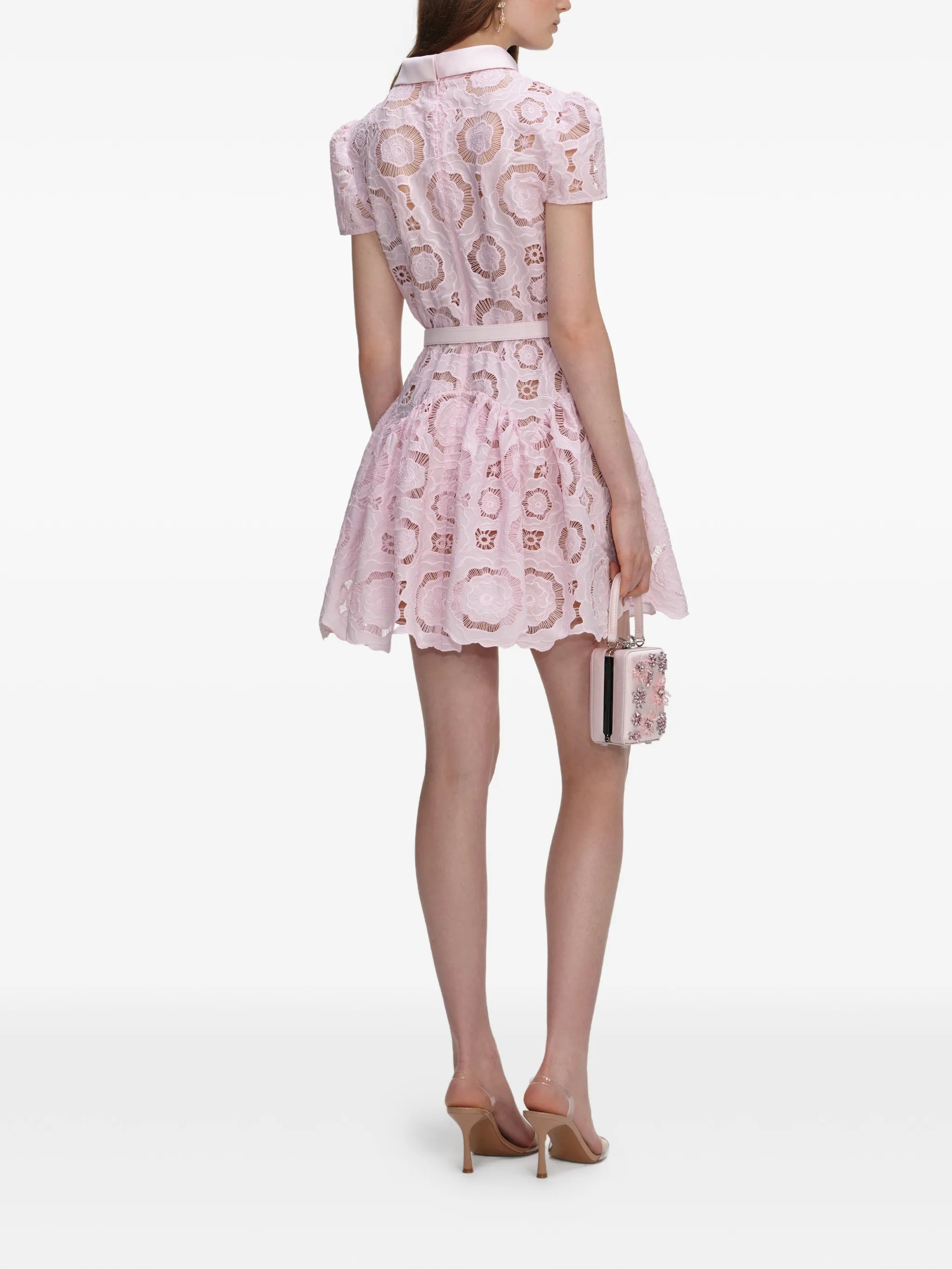 floral lace mini dress