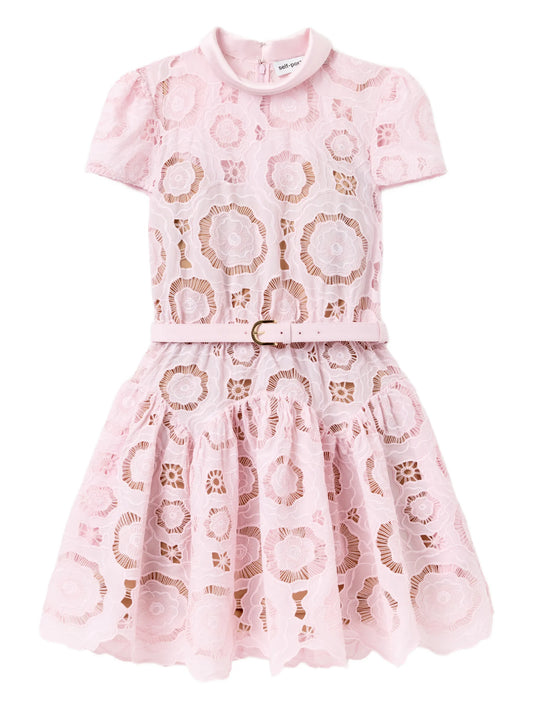 floral lace mini dress
