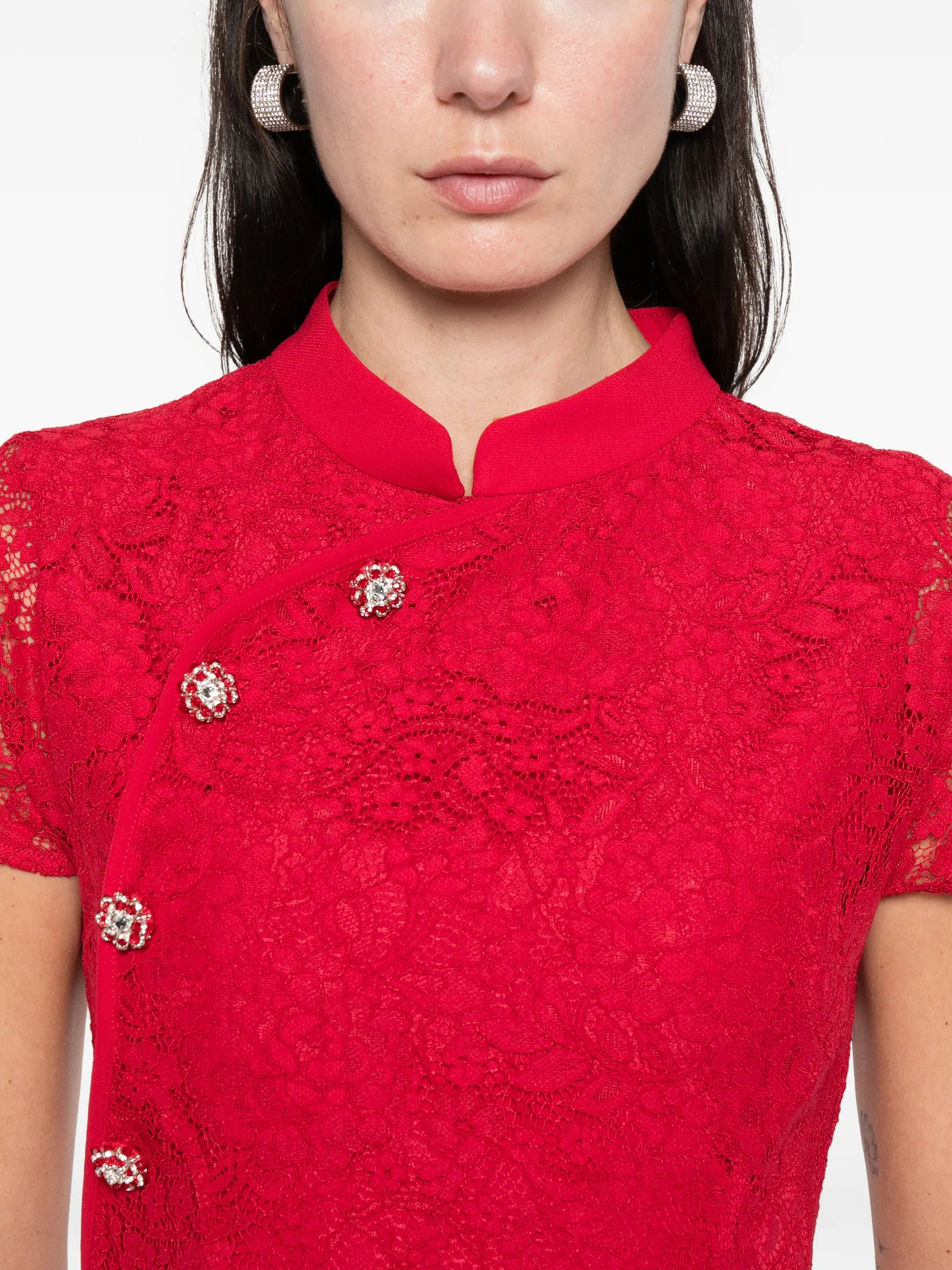 fine lace mini dress