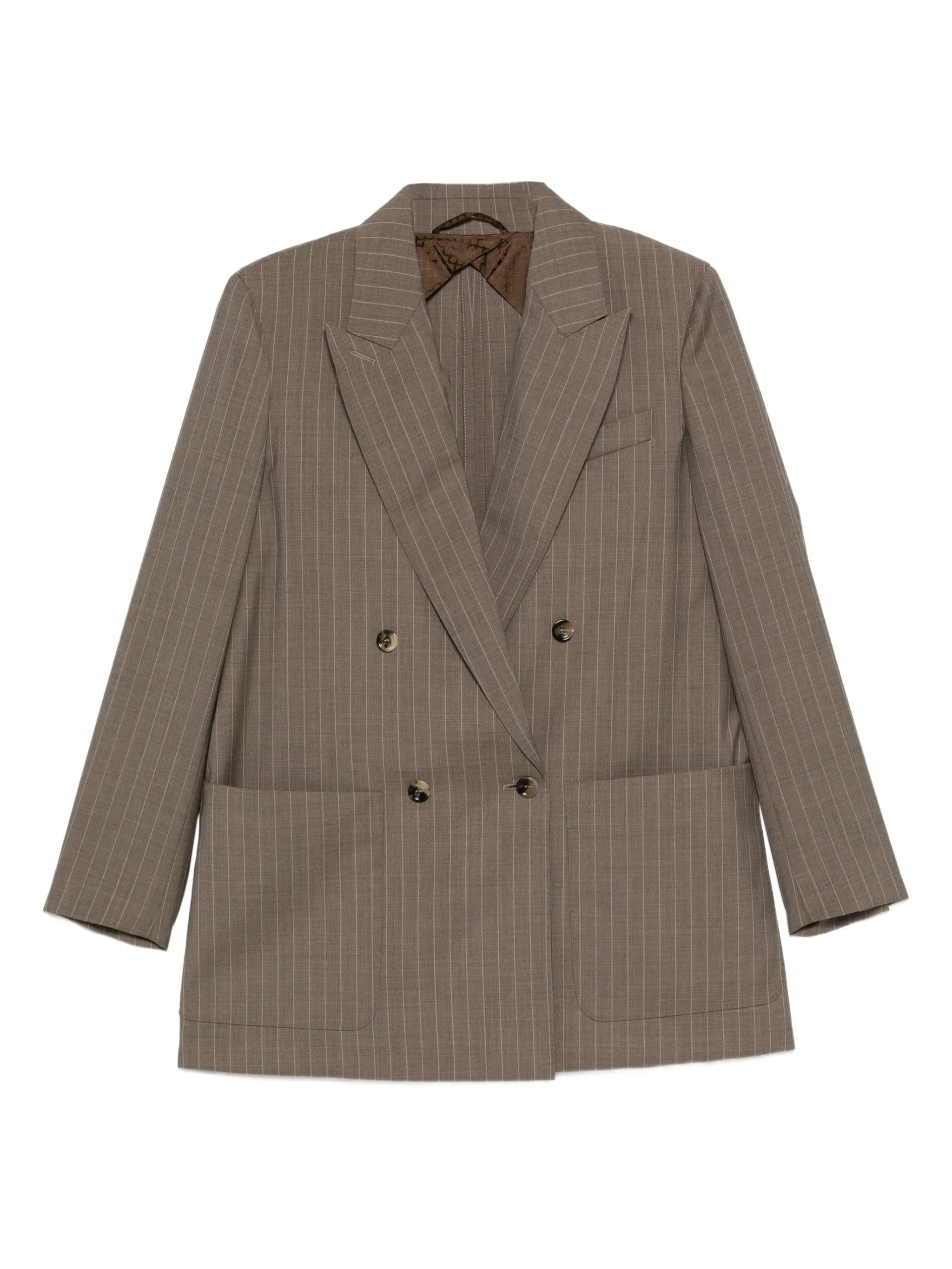 Acciaio pinstripe double-breasted blazer