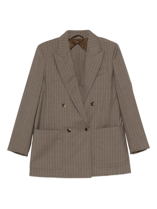 Acciaio pinstripe double-breasted blazer