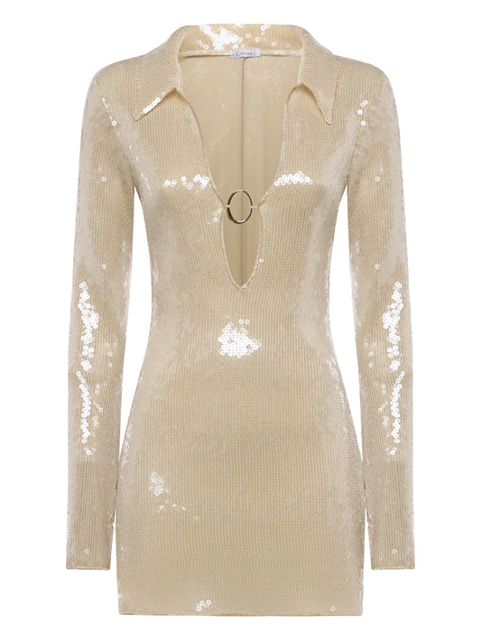 Marylin ring-detail mini dress