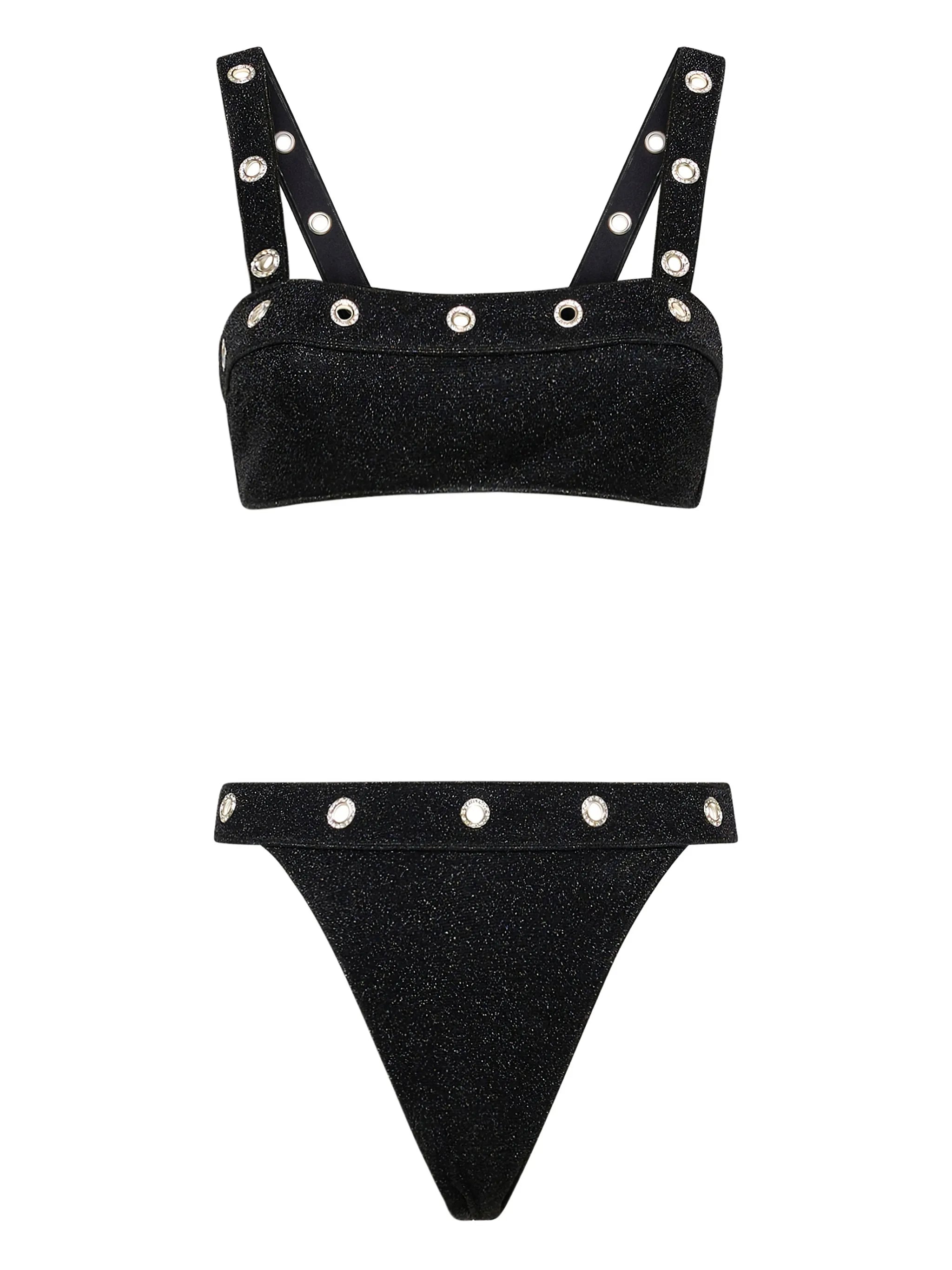 Lumière crystal-studs bikini