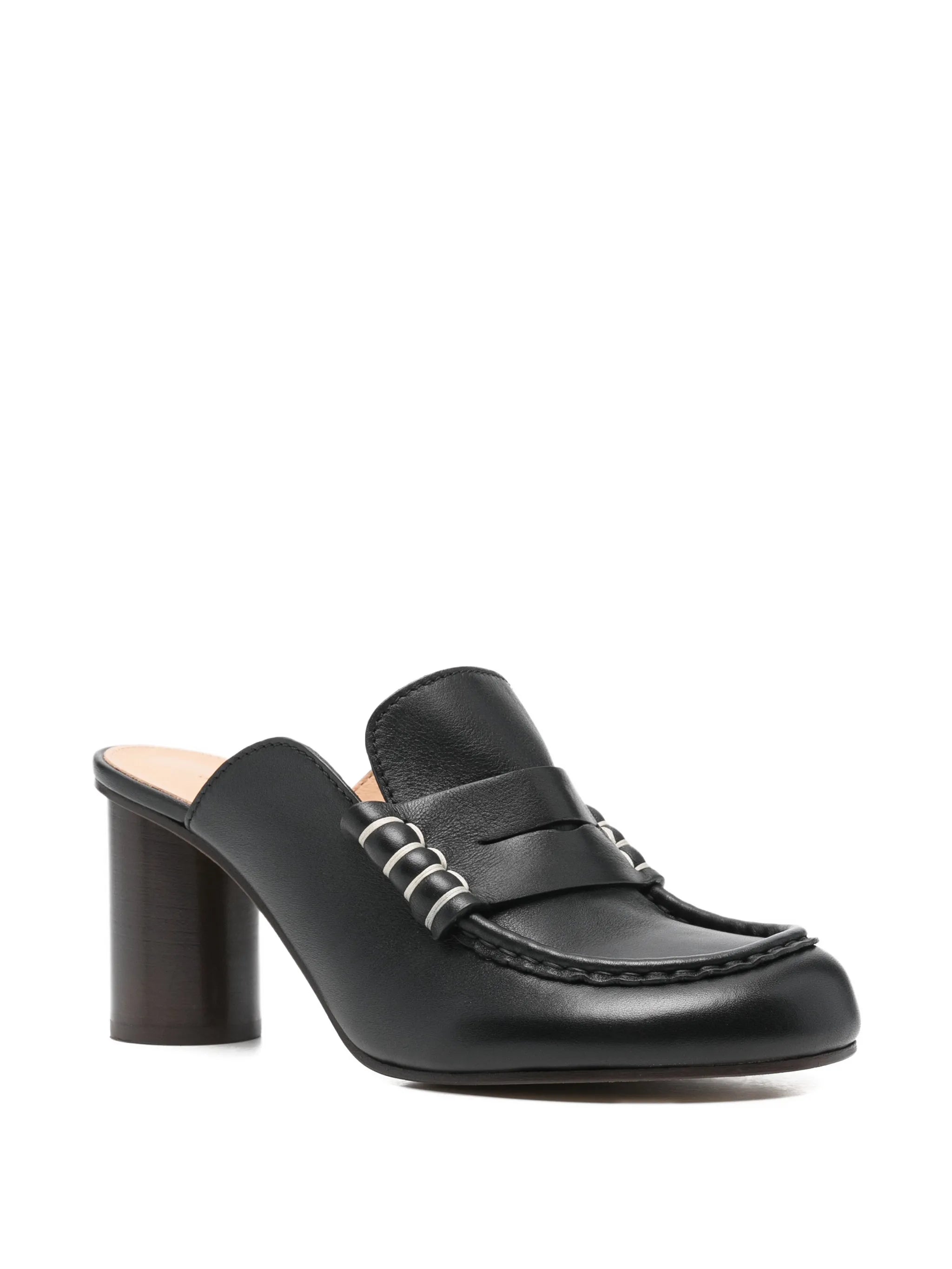 stitch-detail mules