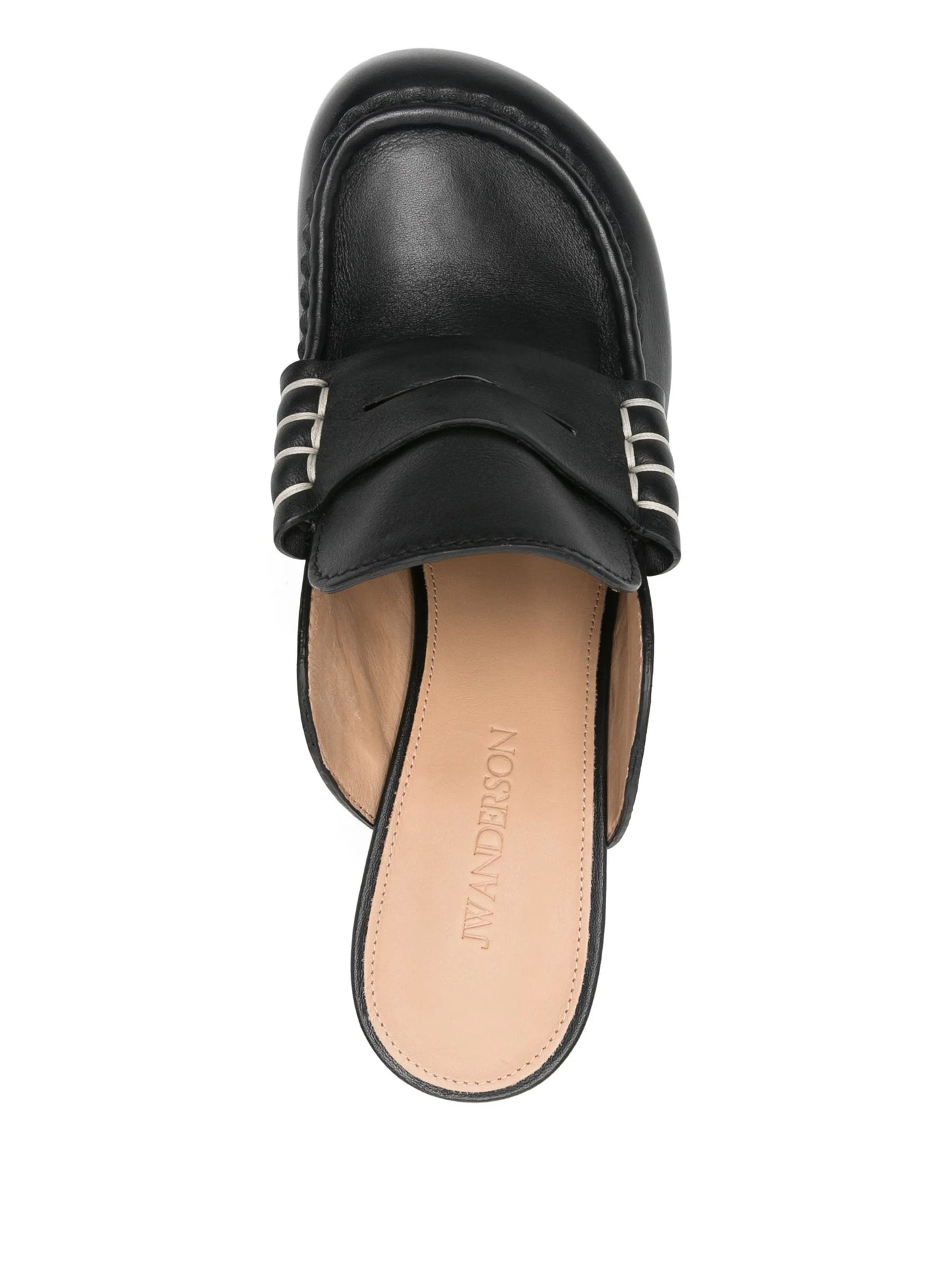 stitch-detail mules