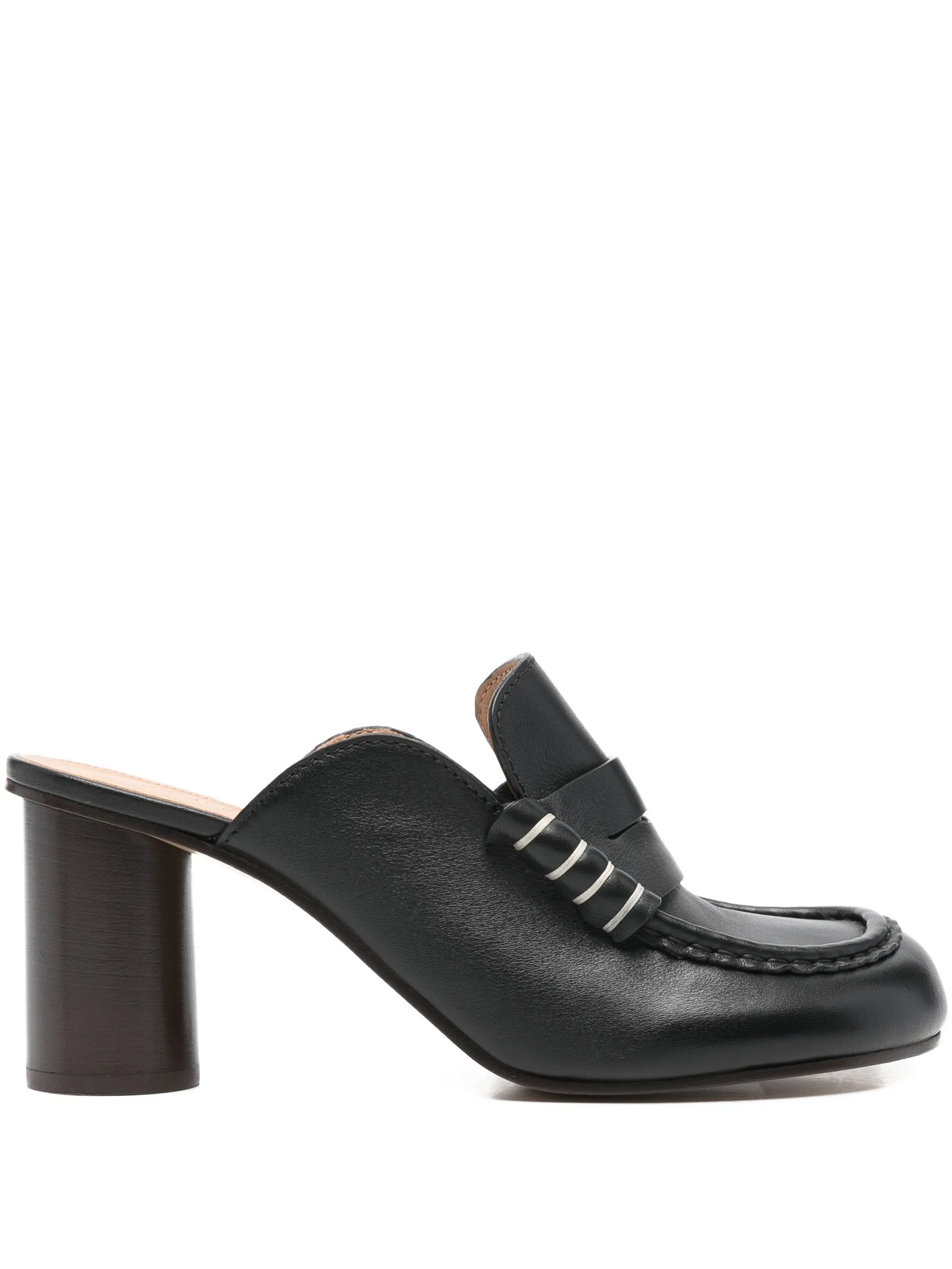 stitch-detail mules
