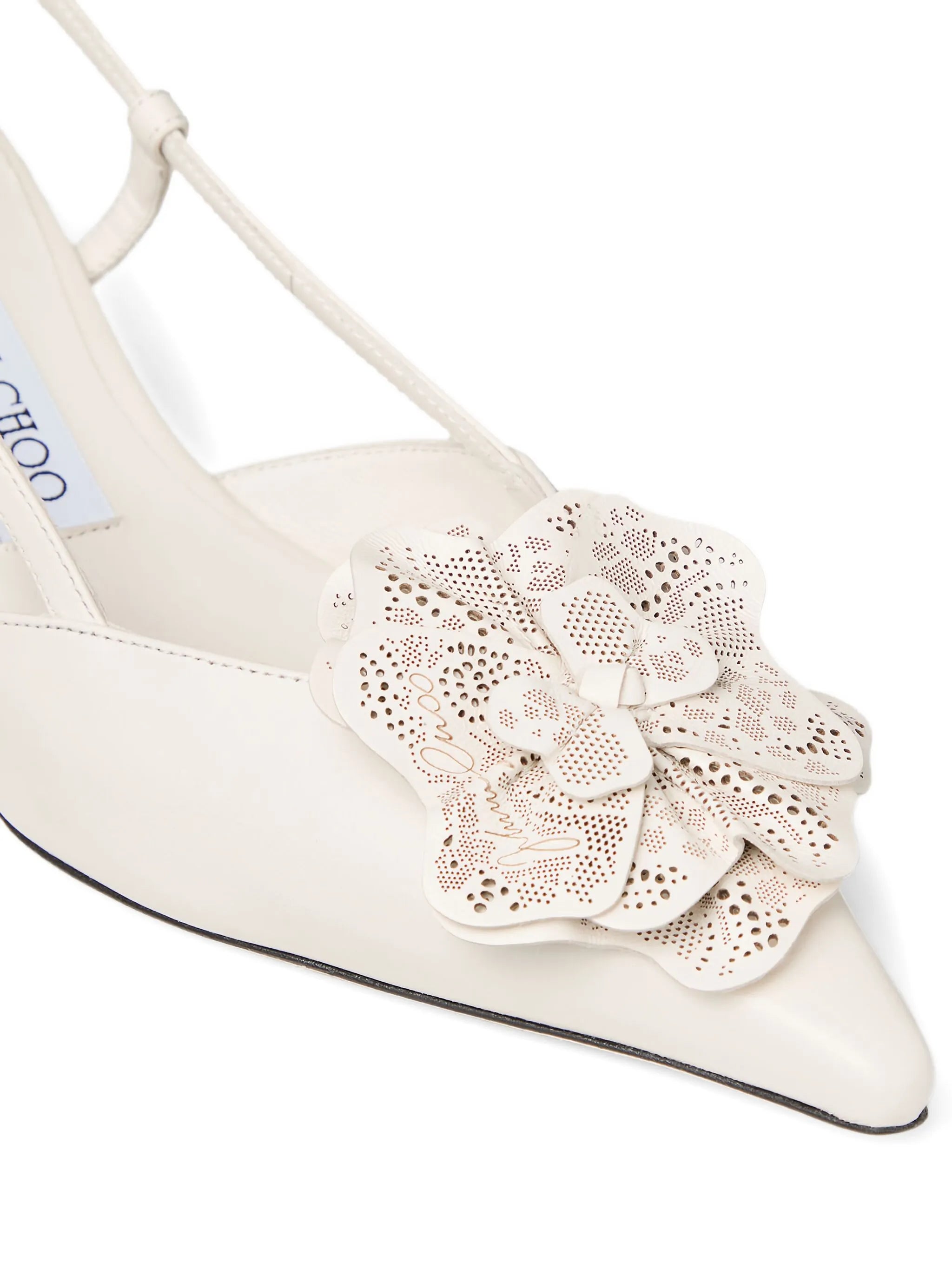 50mm Mimmi flower sling back pumps