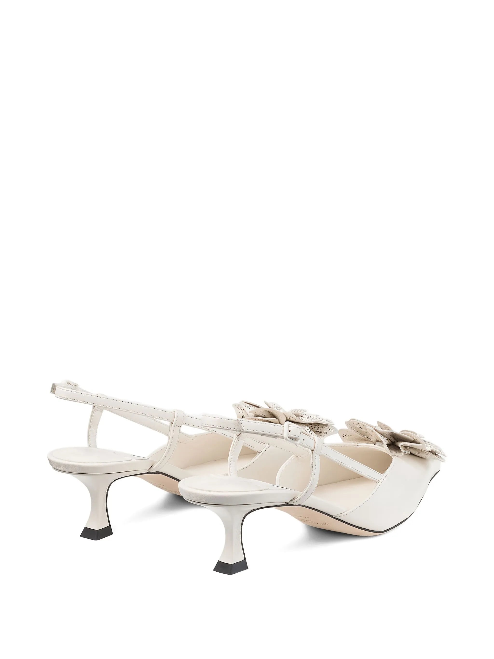 50mm Mimmi flower sling back pumps