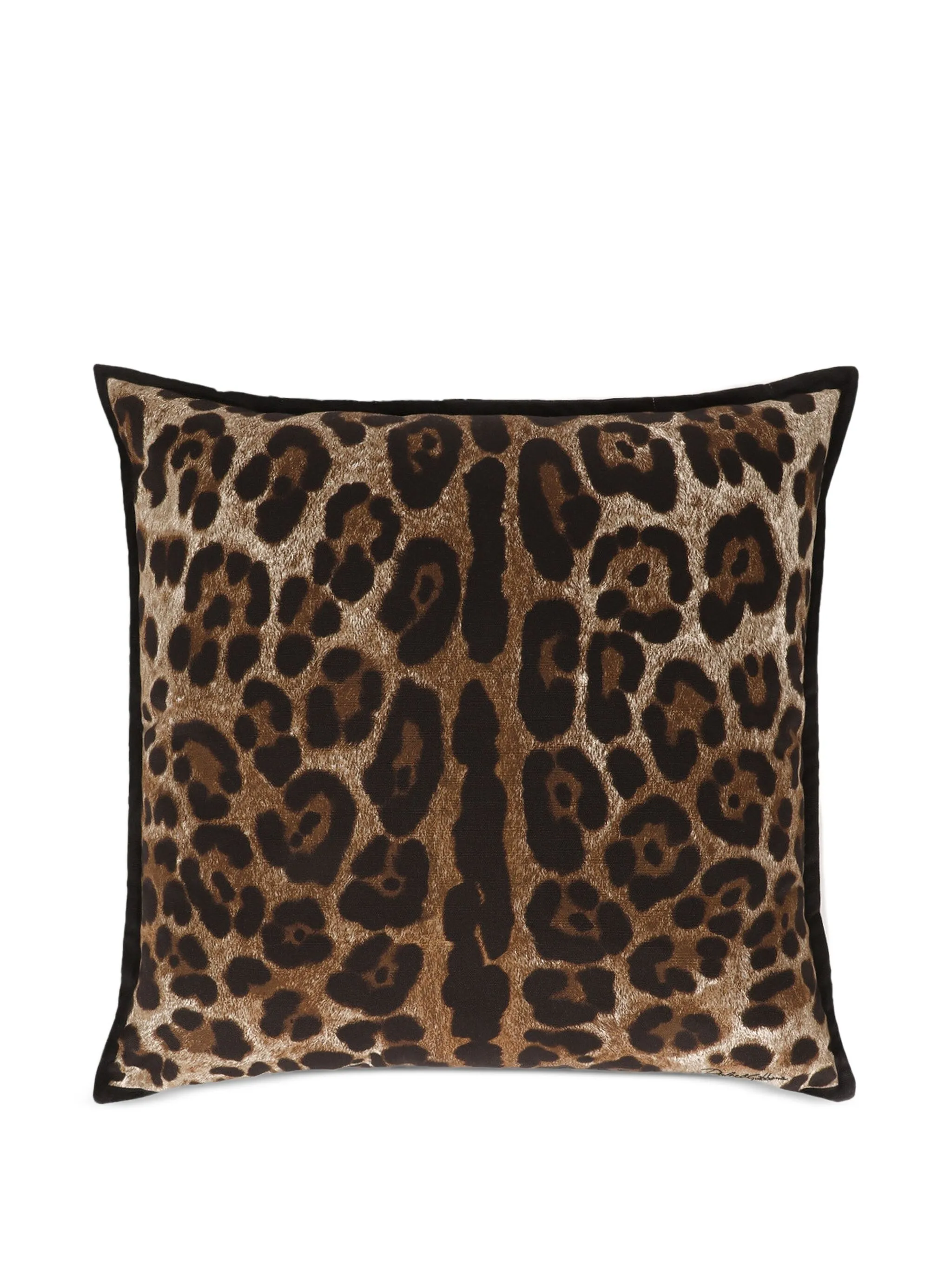 small leopard canvas cushion (45cm x 45cm)