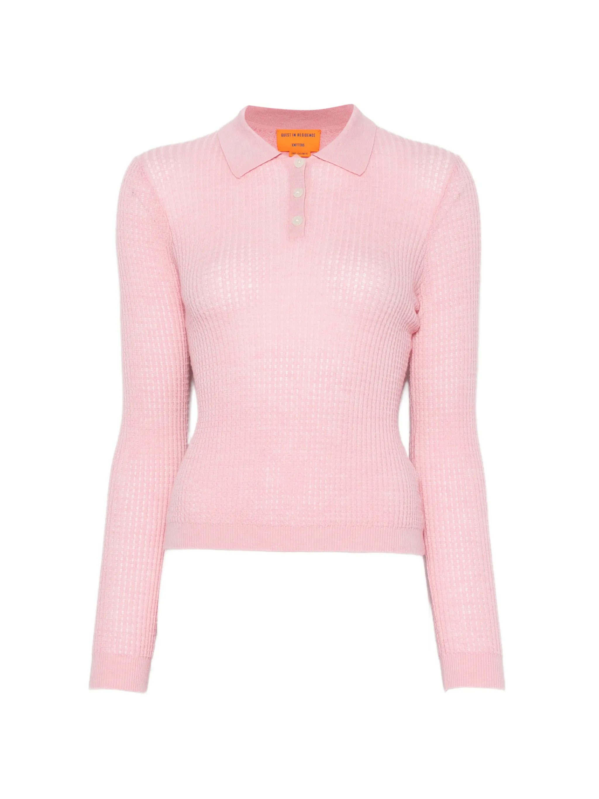 long-sleeve polo top