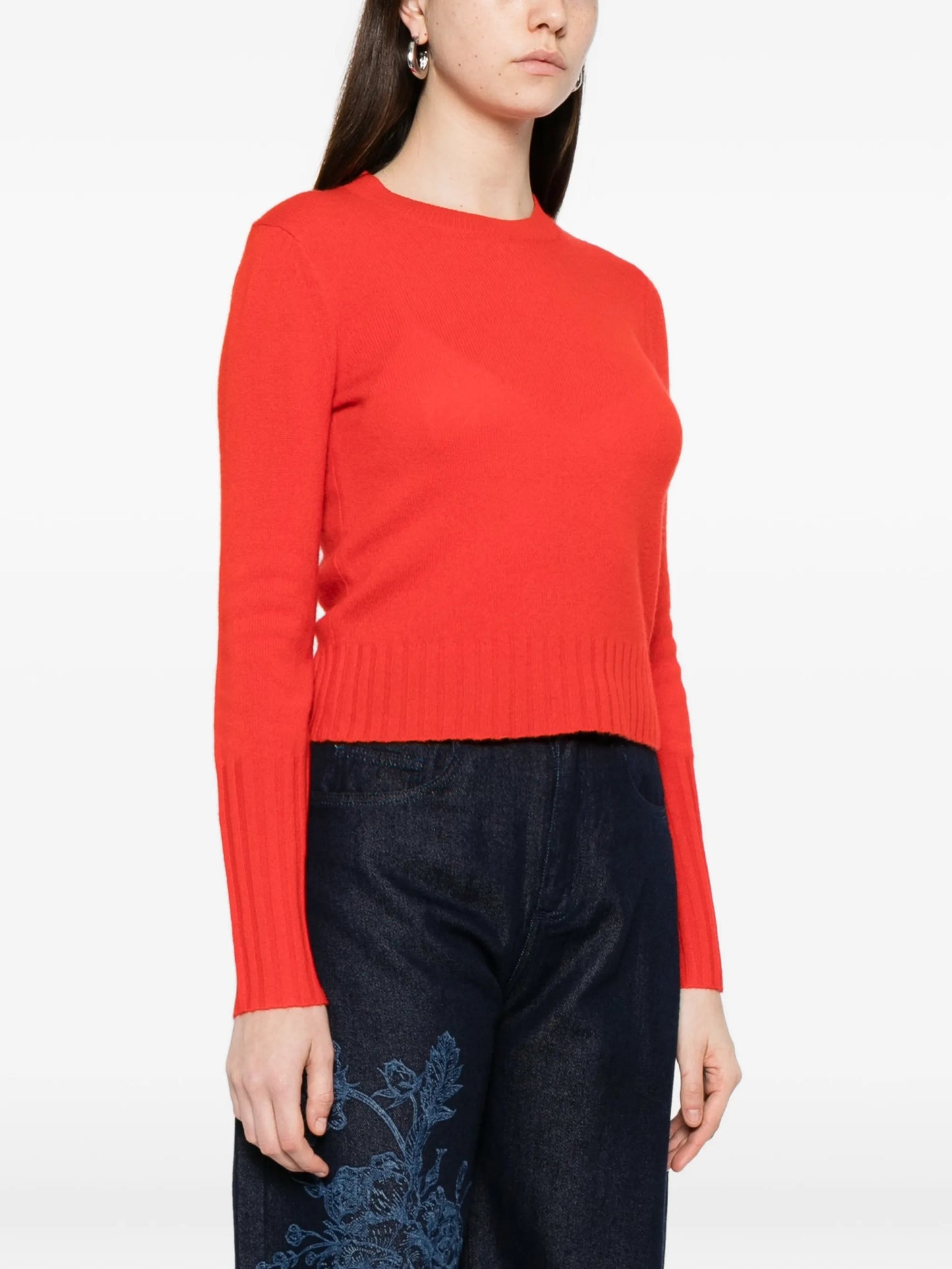 crew-neck knit sweater