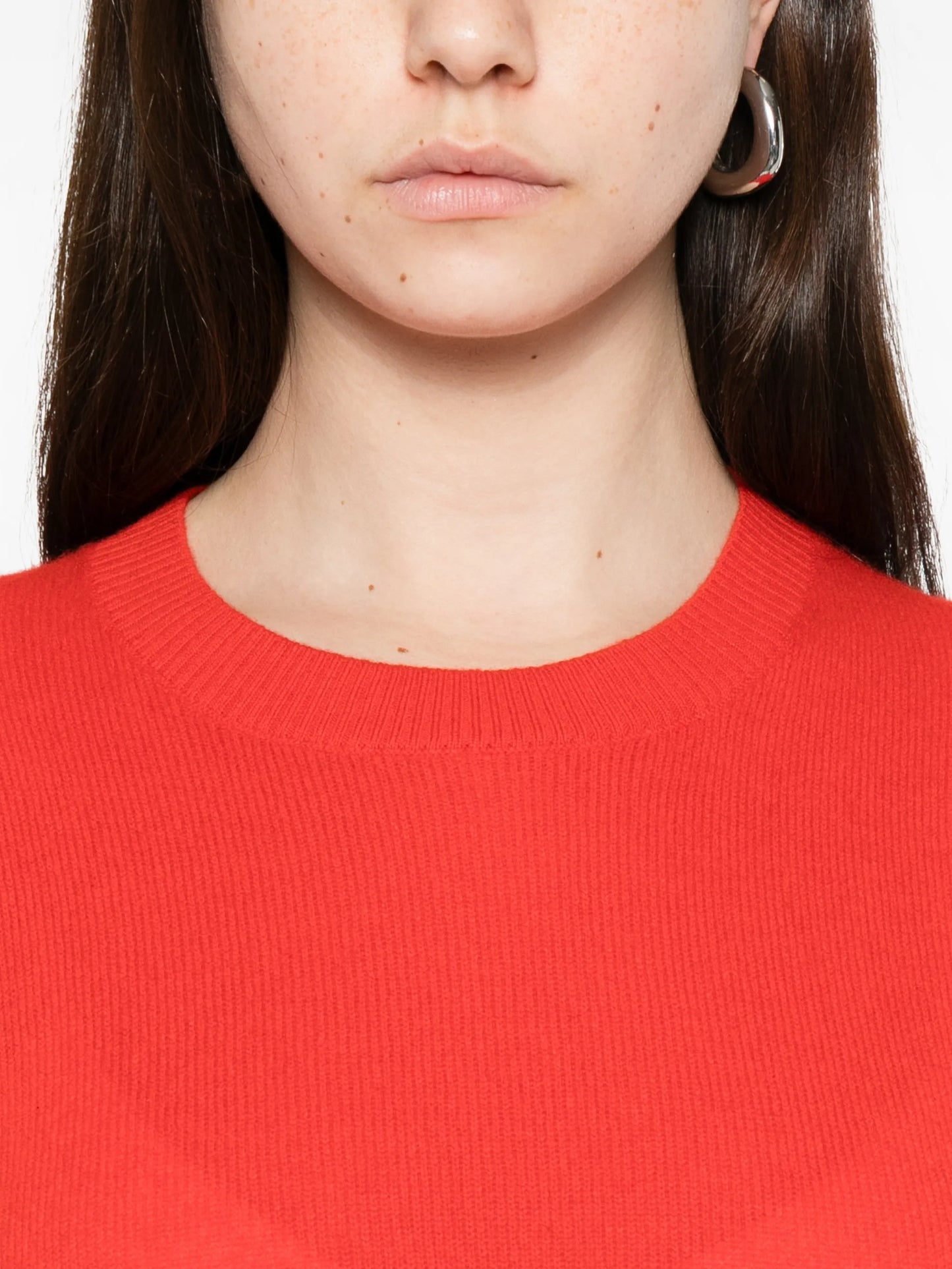 crew-neck knit sweater