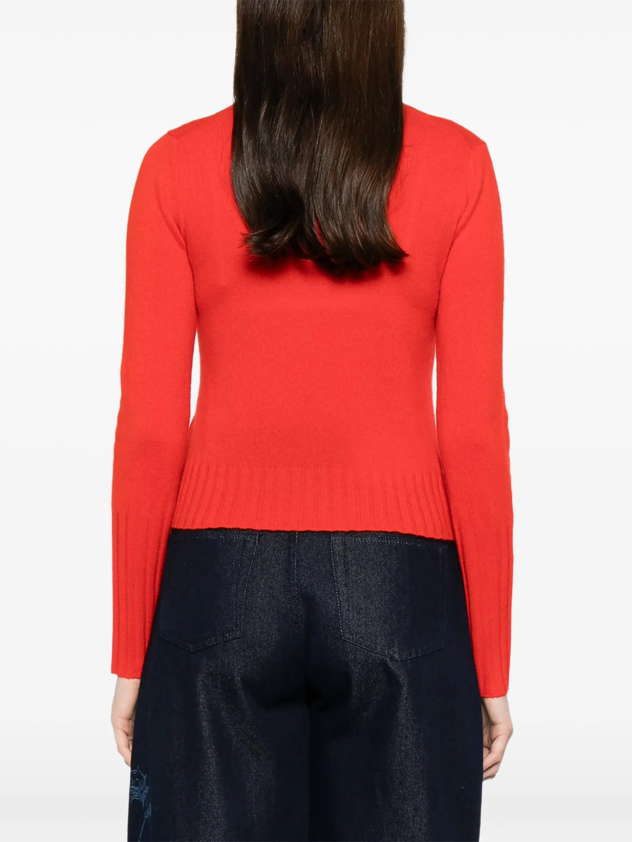 crew-neck knit sweater