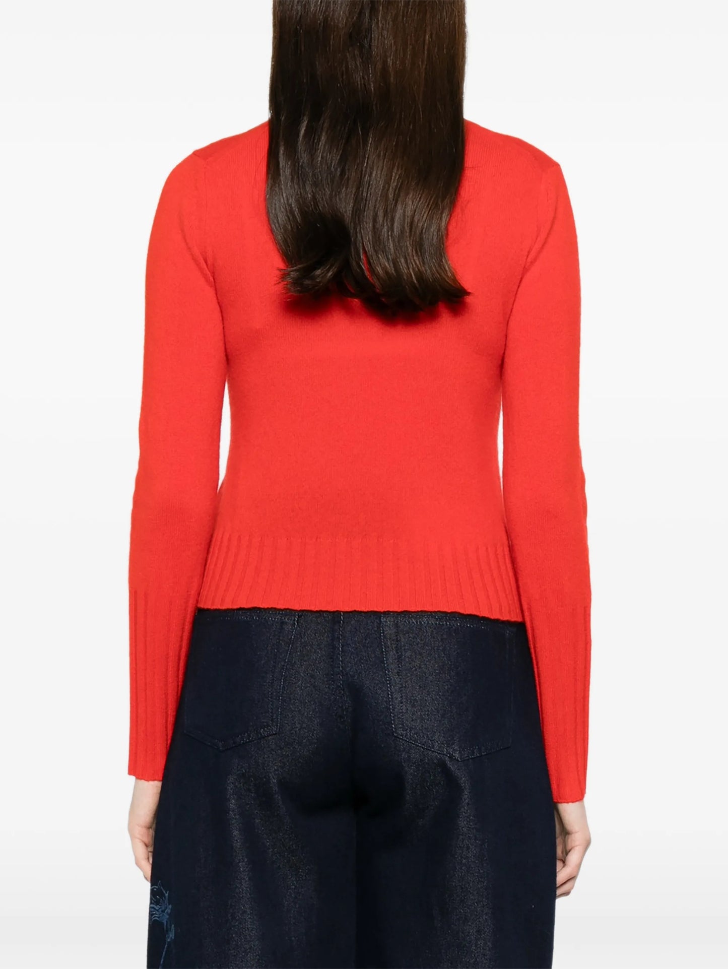 crew-neck knit sweater
