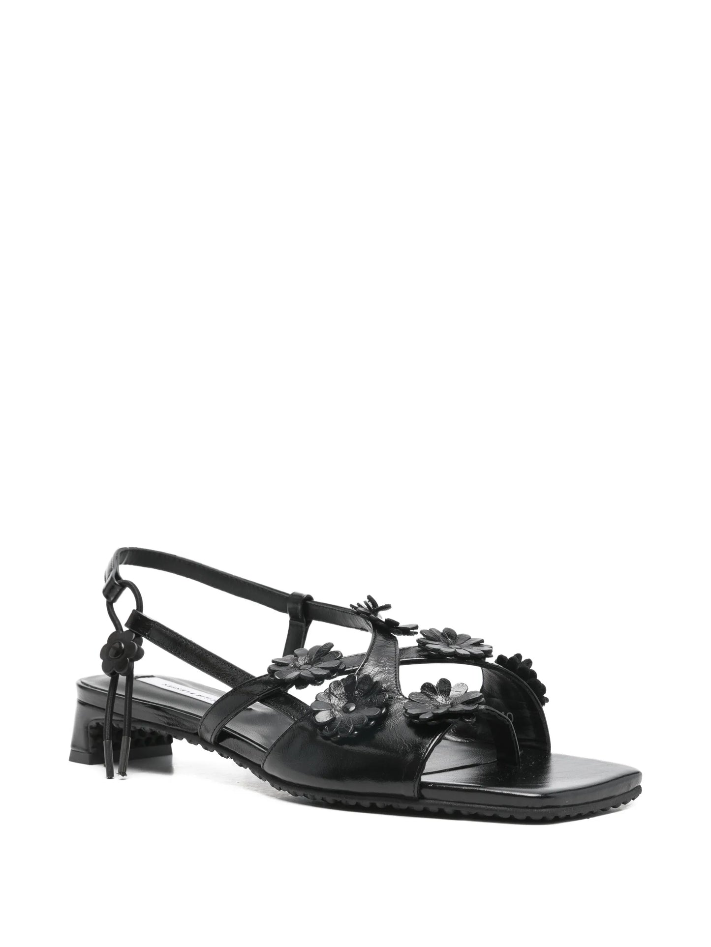 flower leather sandals