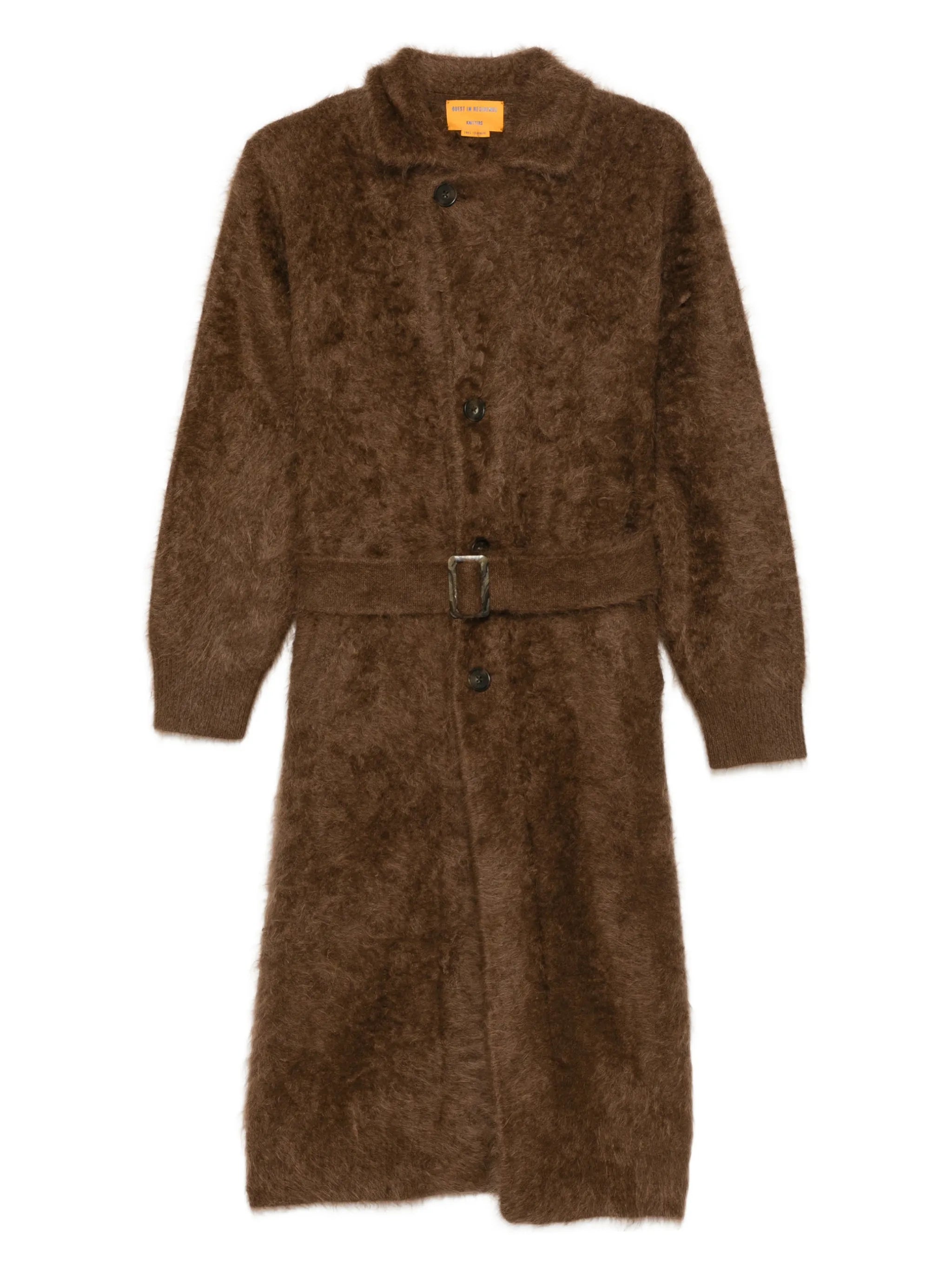 belted buttoned coat