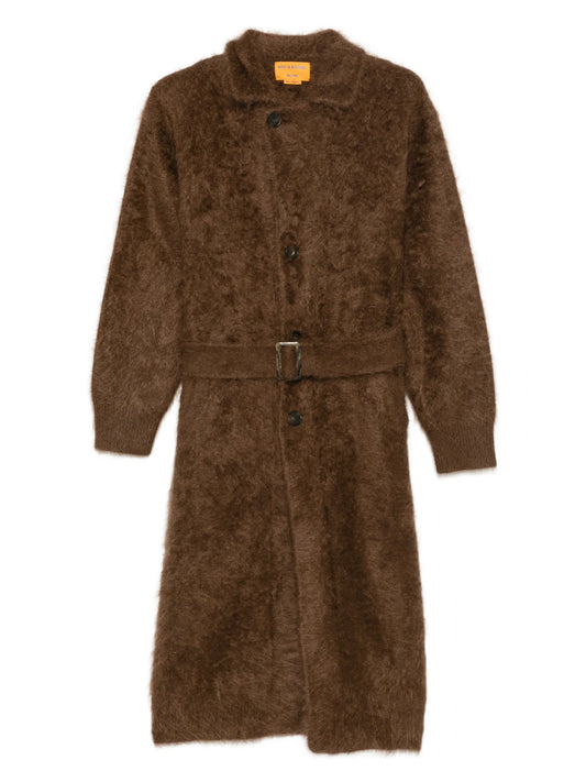 belted buttoned coat