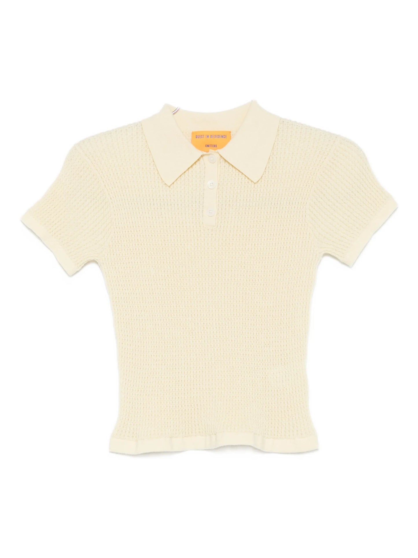 shrunken-effect polo top