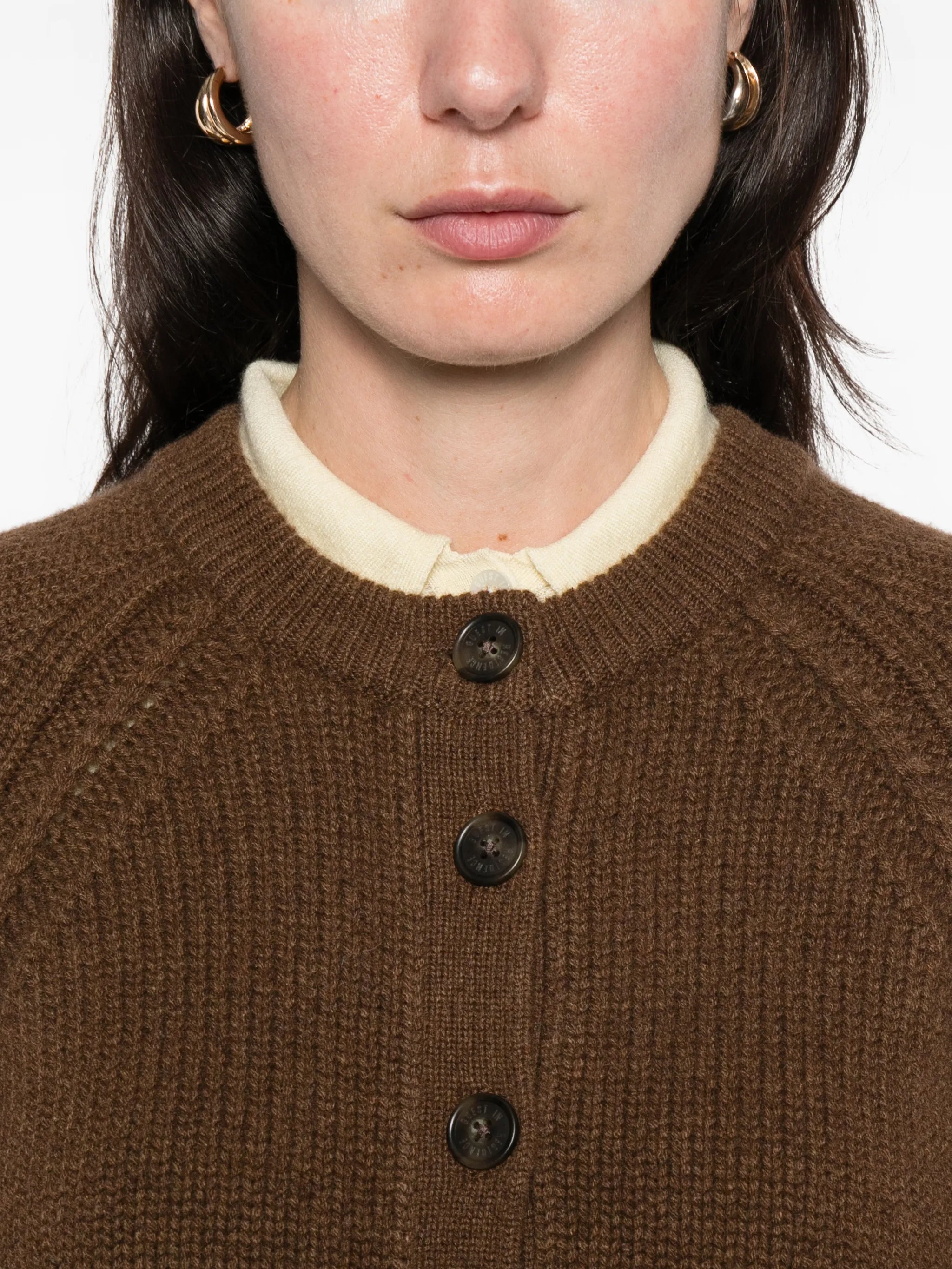 buttoned knit cardigan