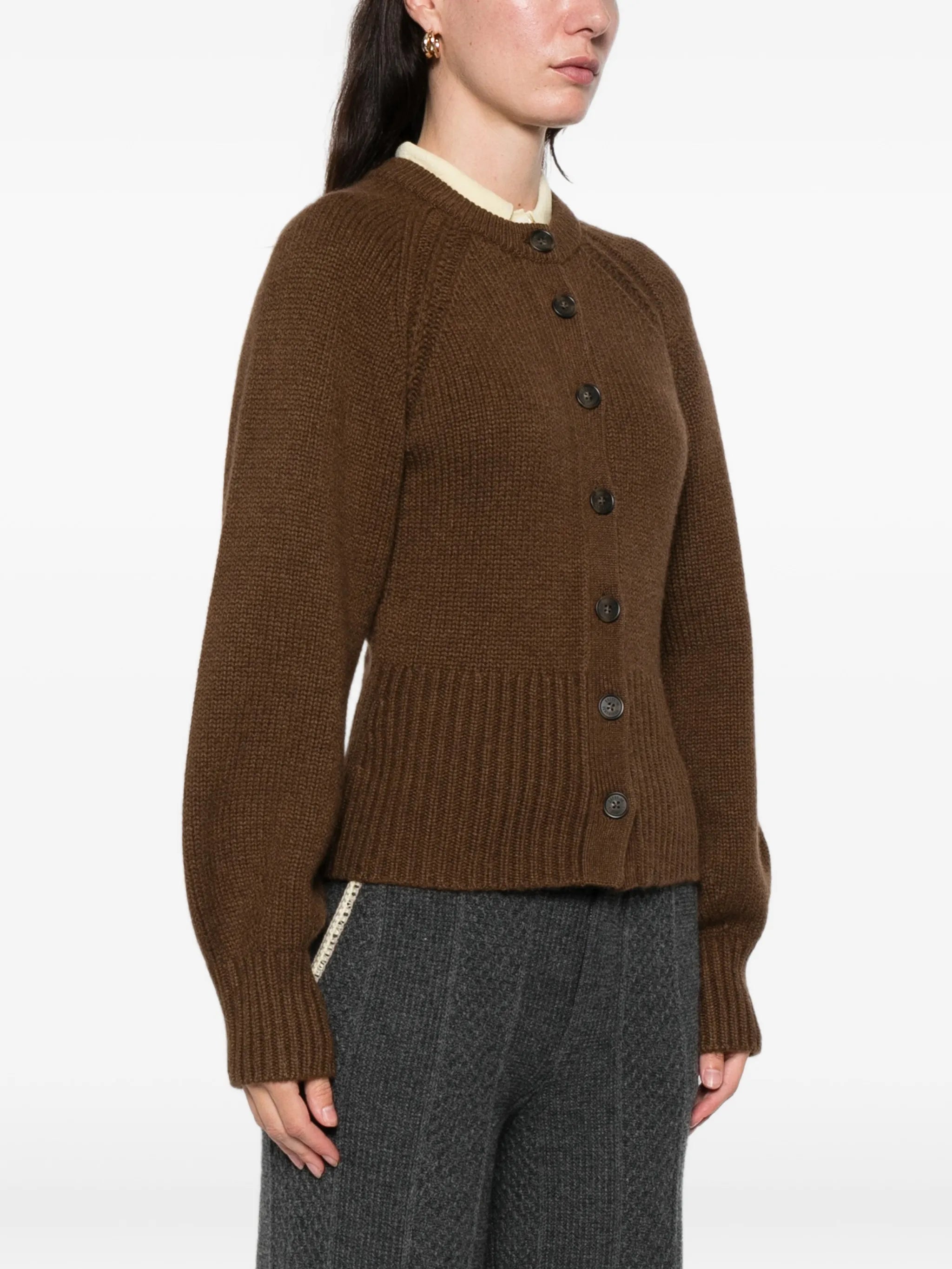 buttoned knit cardigan