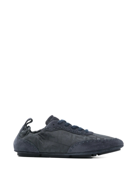 logo-pattern low-top sneakers