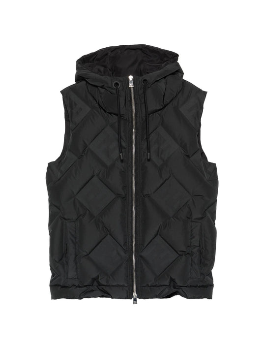 FF-jacquard hooded gilet
