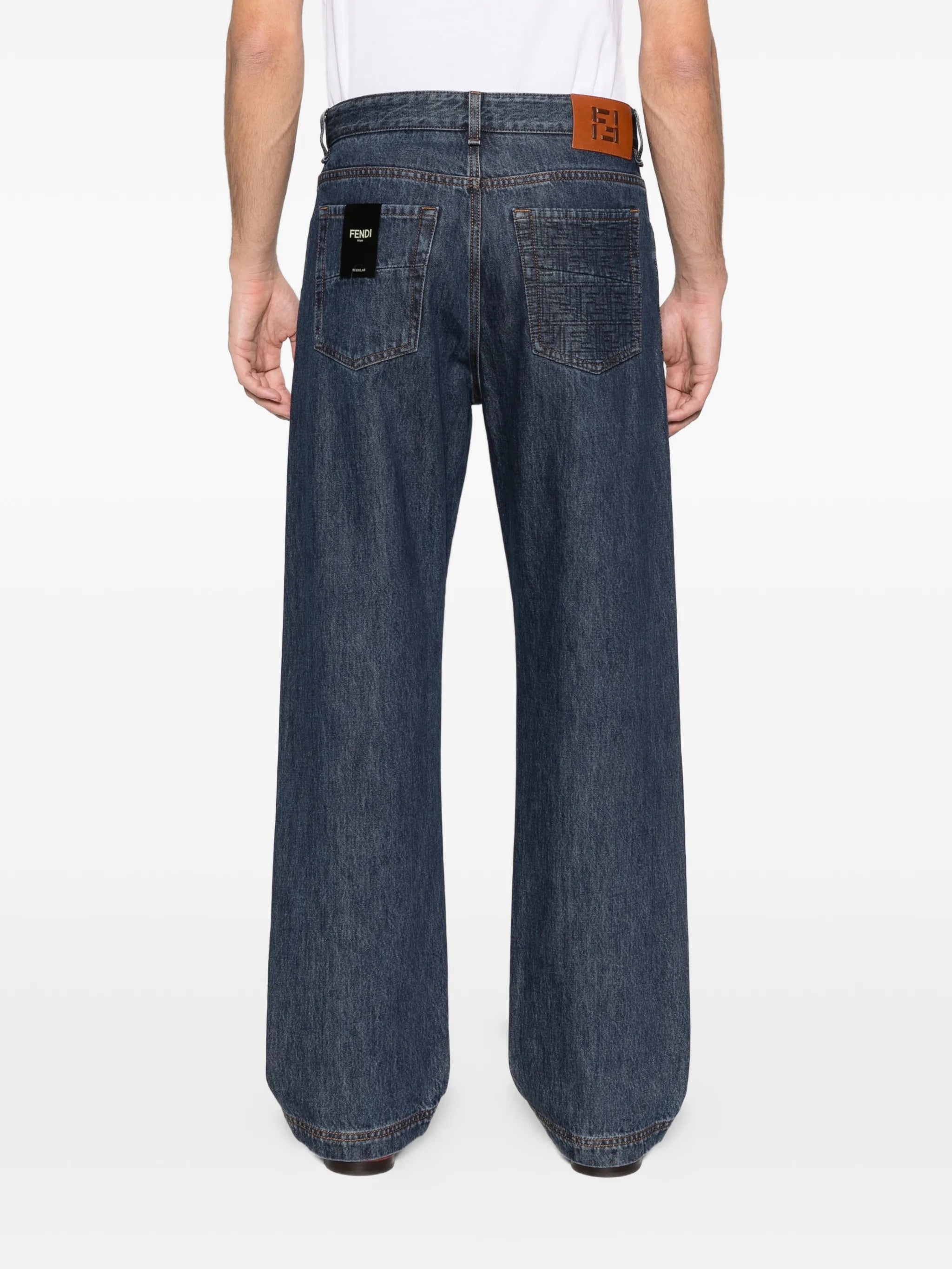 padded straight bootcut jeans