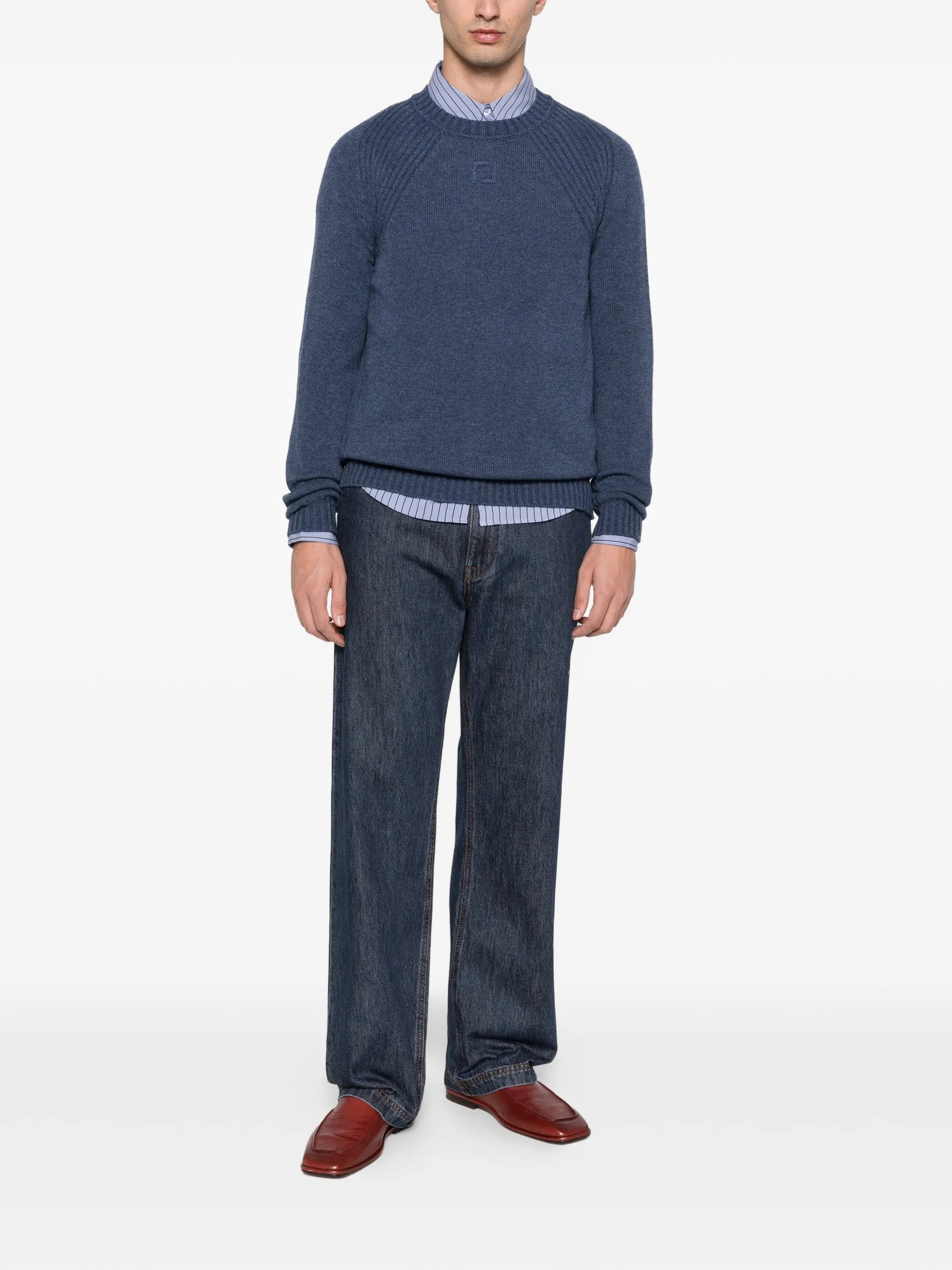 padded straight bootcut jeans