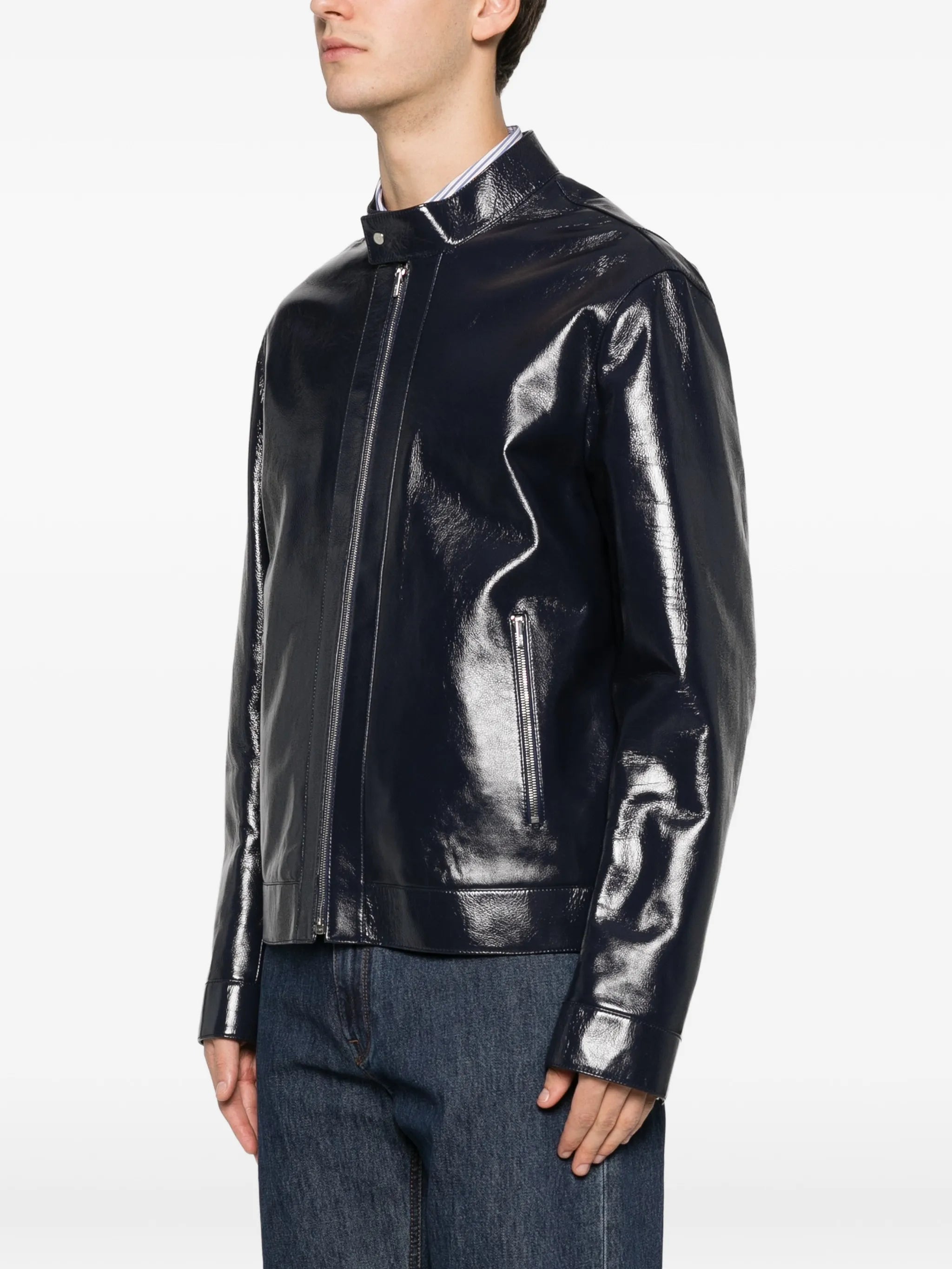 leather biker jacket
