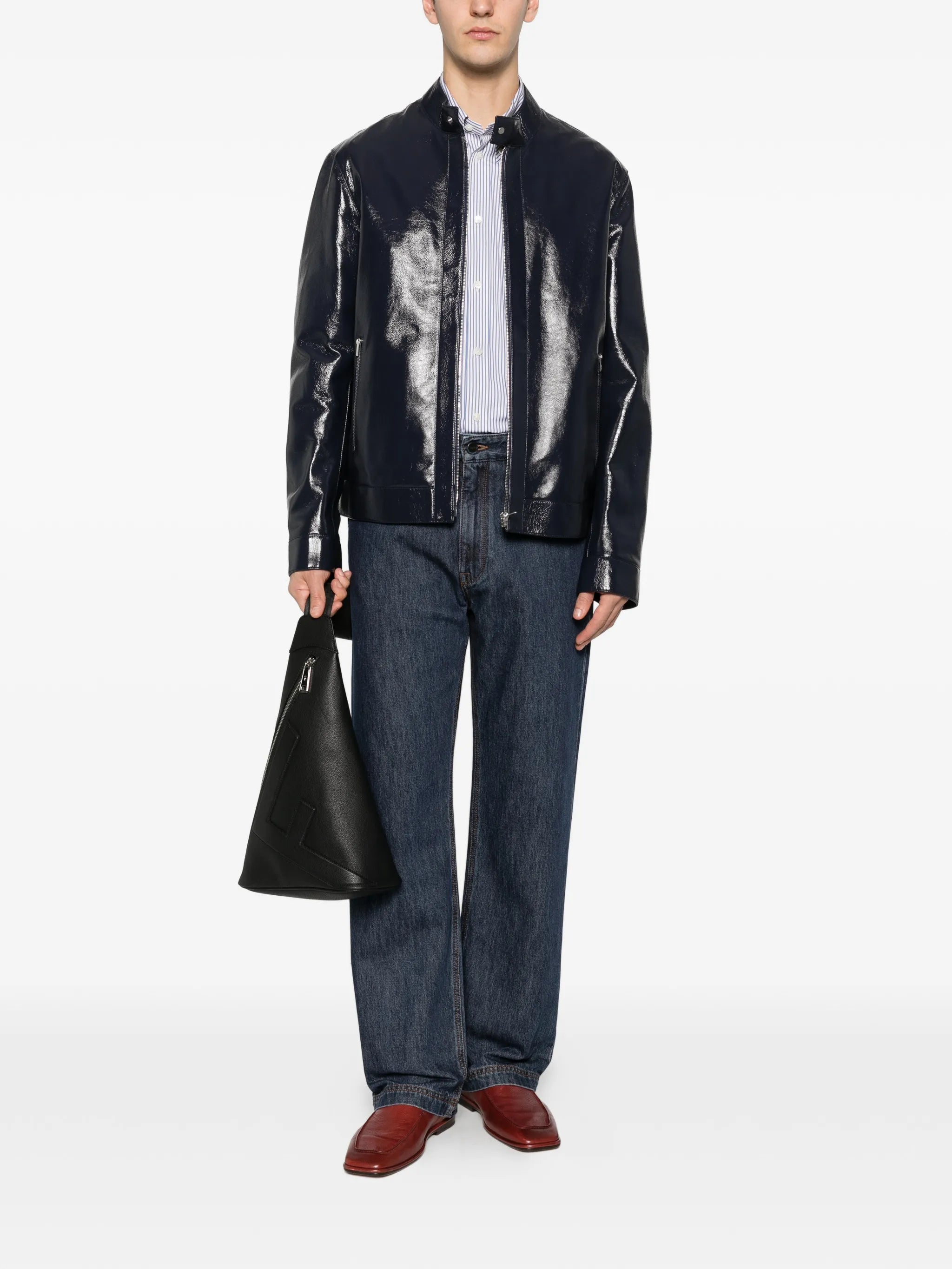 leather biker jacket