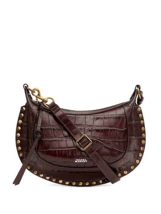 Oskan Moon croc-effect leather shoulder bag