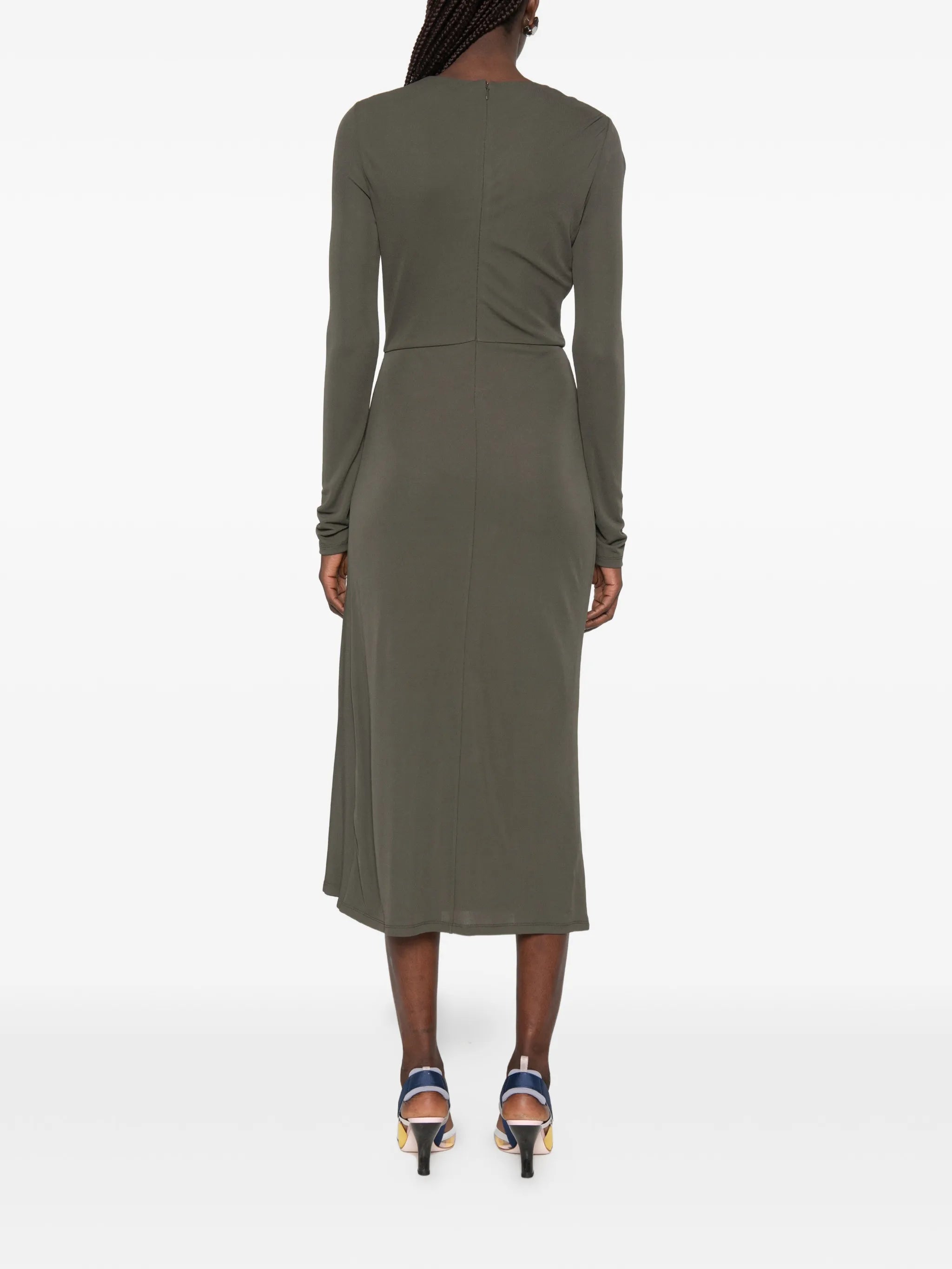 midi long-sleeve dress