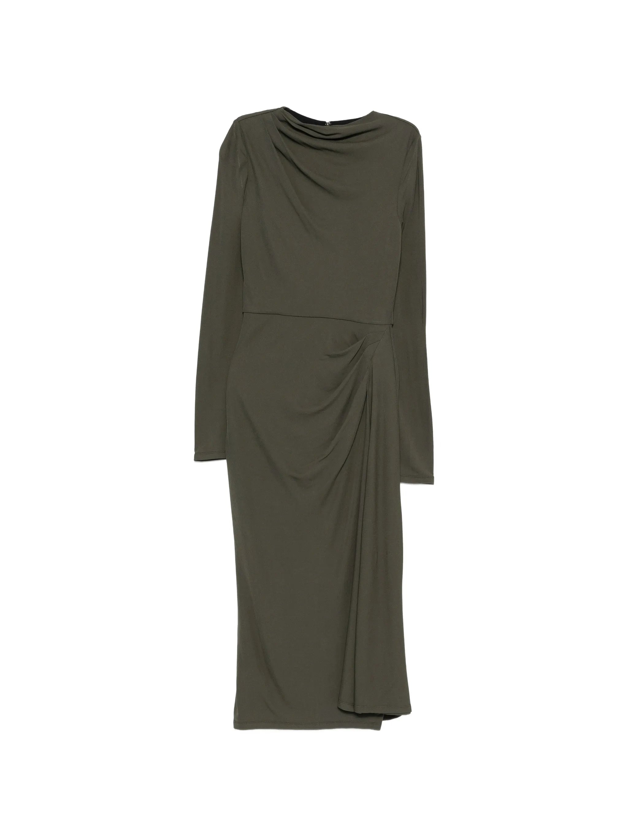 midi long-sleeve dress