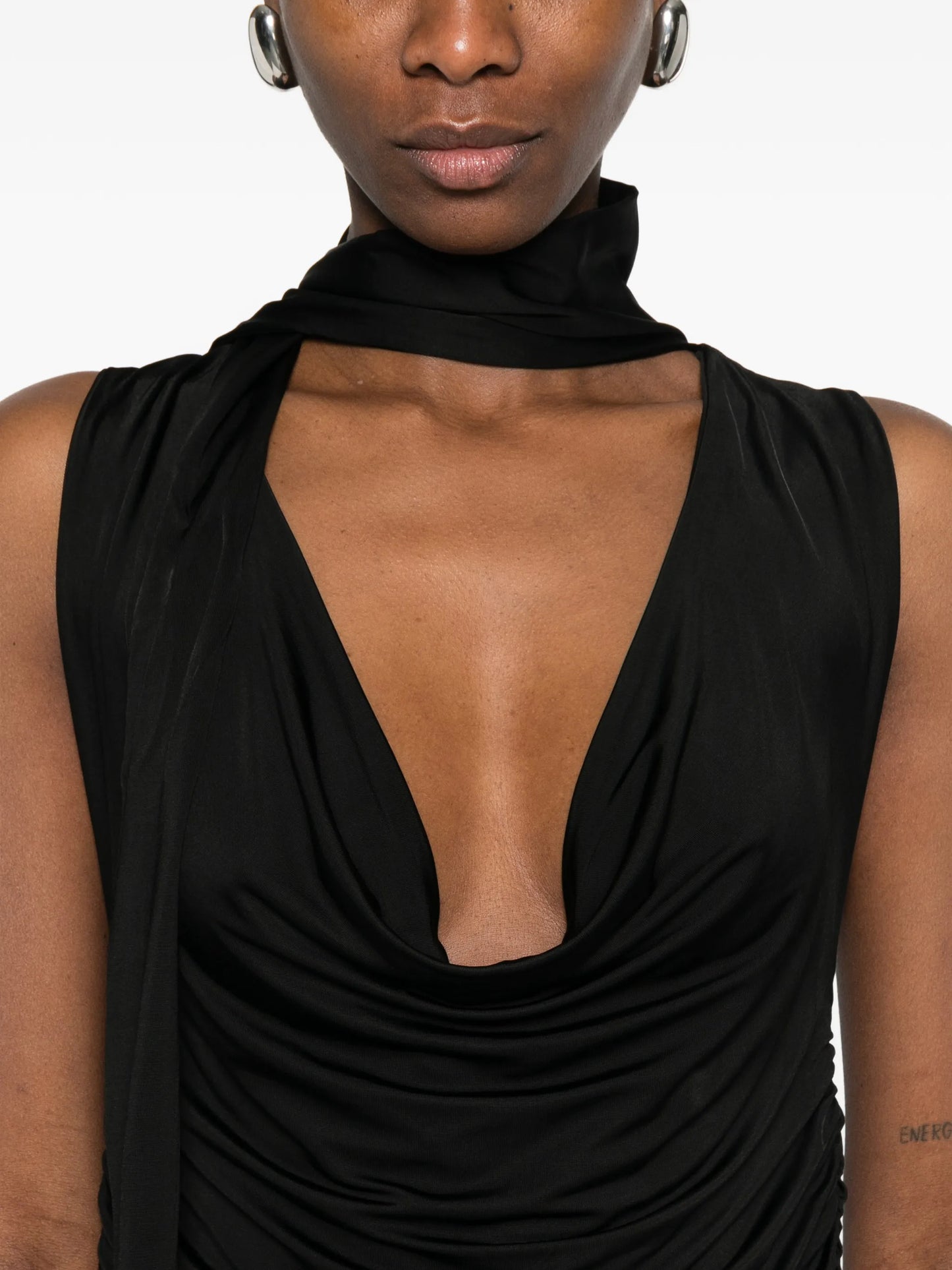 Brise tie draped dress