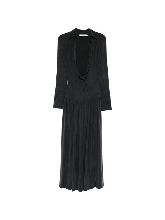 Mer pleated midi dress